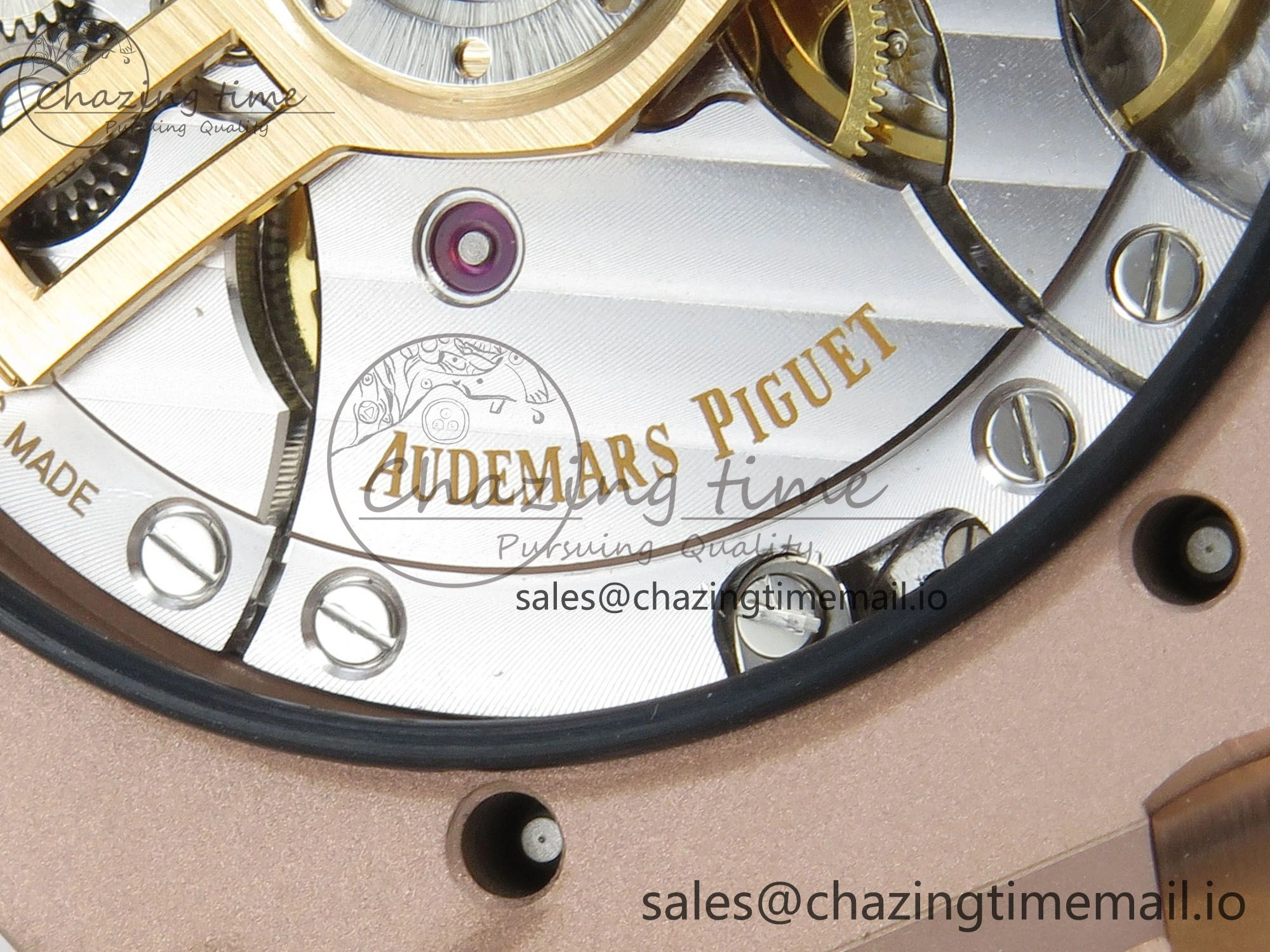 Supportive Royal Oak 15500 RG TWSF Best Edition Black Textured Dial on RG Bracelet SA4302 Super Clone 4252
