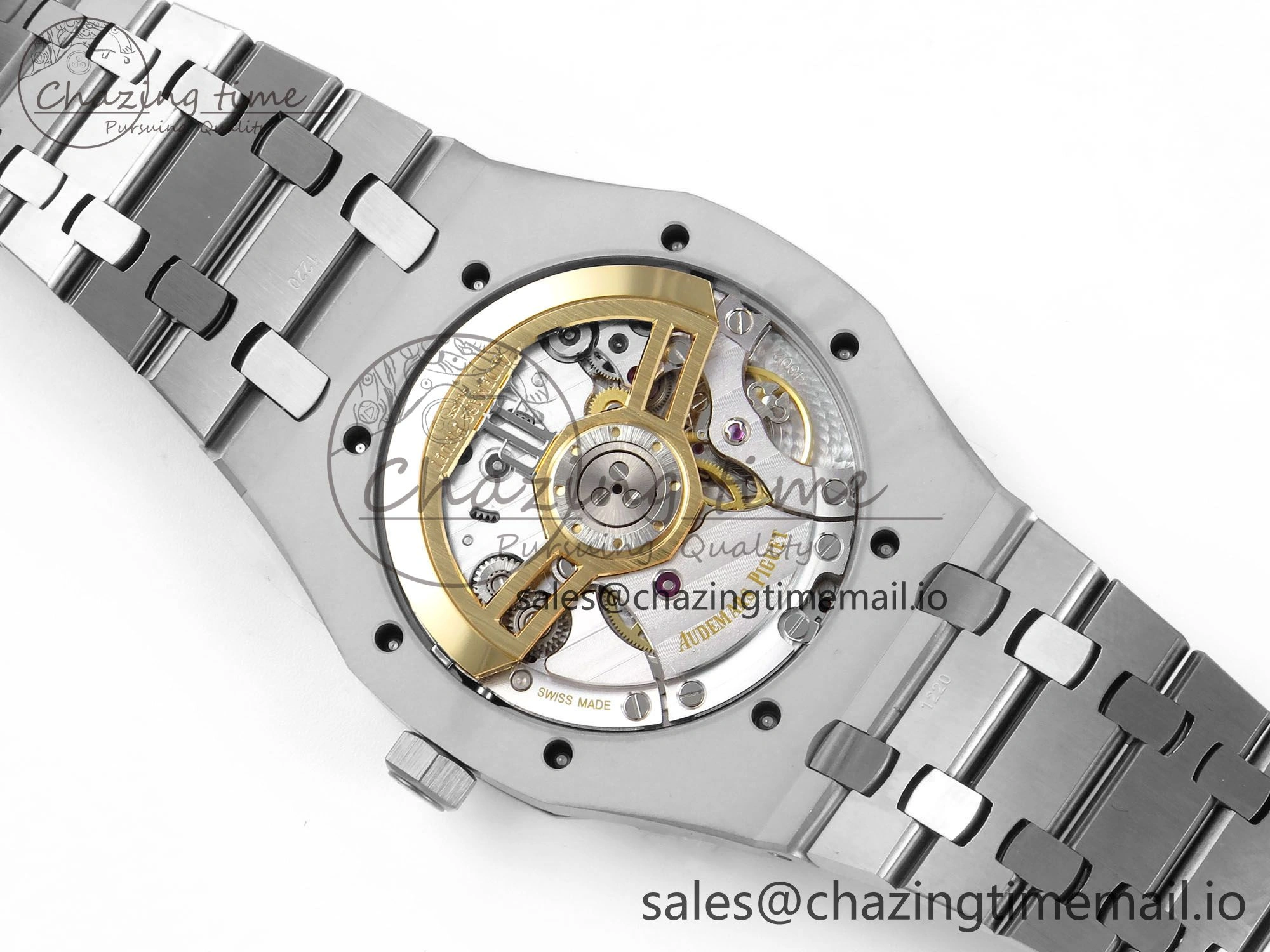 Royal Oak 15500 SS APSF 1:1 Best Edition Blue Dial on SS Bracelet SA4302 Super Clone V2 (SW Dial) Breathable 4279