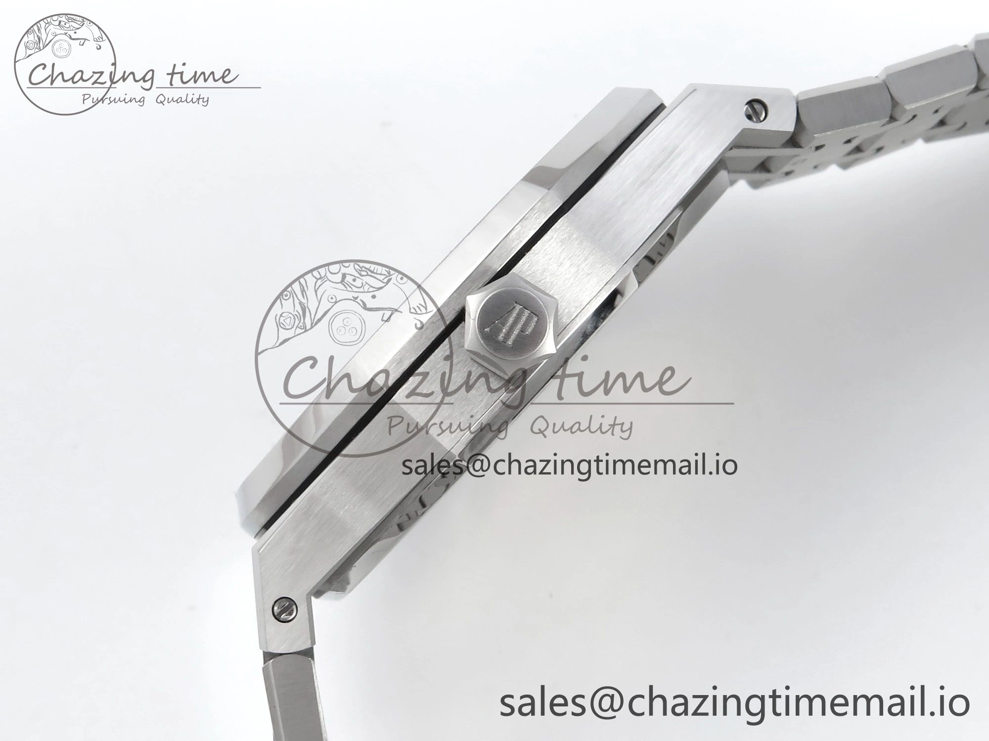Royal Oak 15500 SS APSF 1:1 Best Edition Blue Dial on SS Bracelet SA4302 Super Clone V2 (SW Dial) Breathable 4279