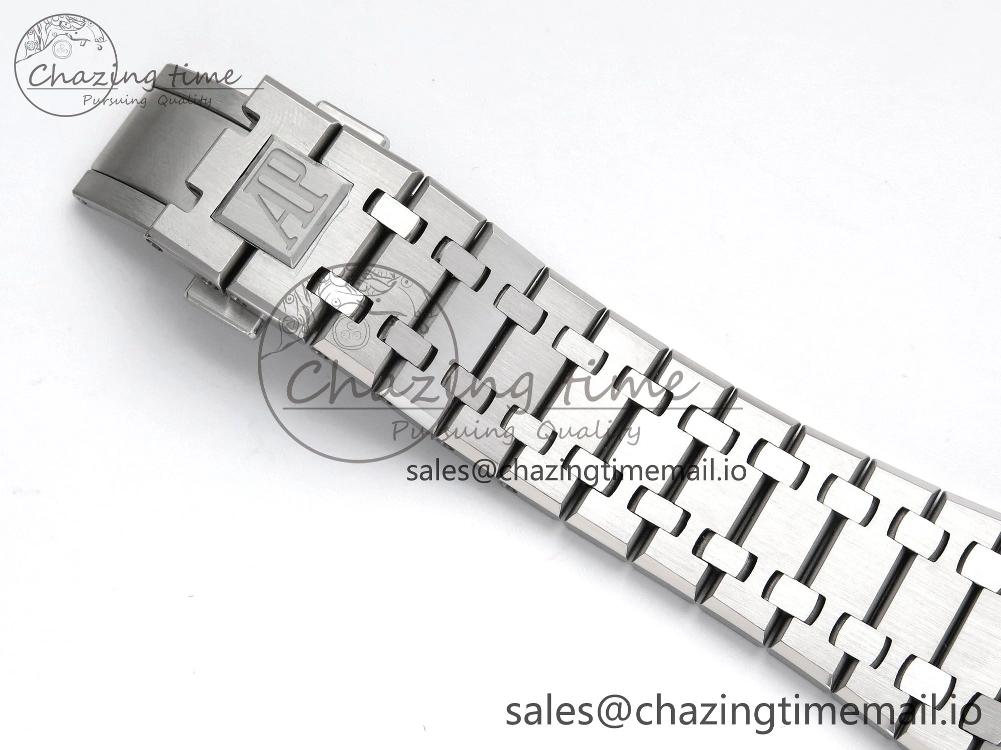 Royal Oak 15500 SS APSF 1:1 Best Edition Blue Dial on SS Bracelet SA4302 Super Clone V2 (SW Dial) Breathable 4279