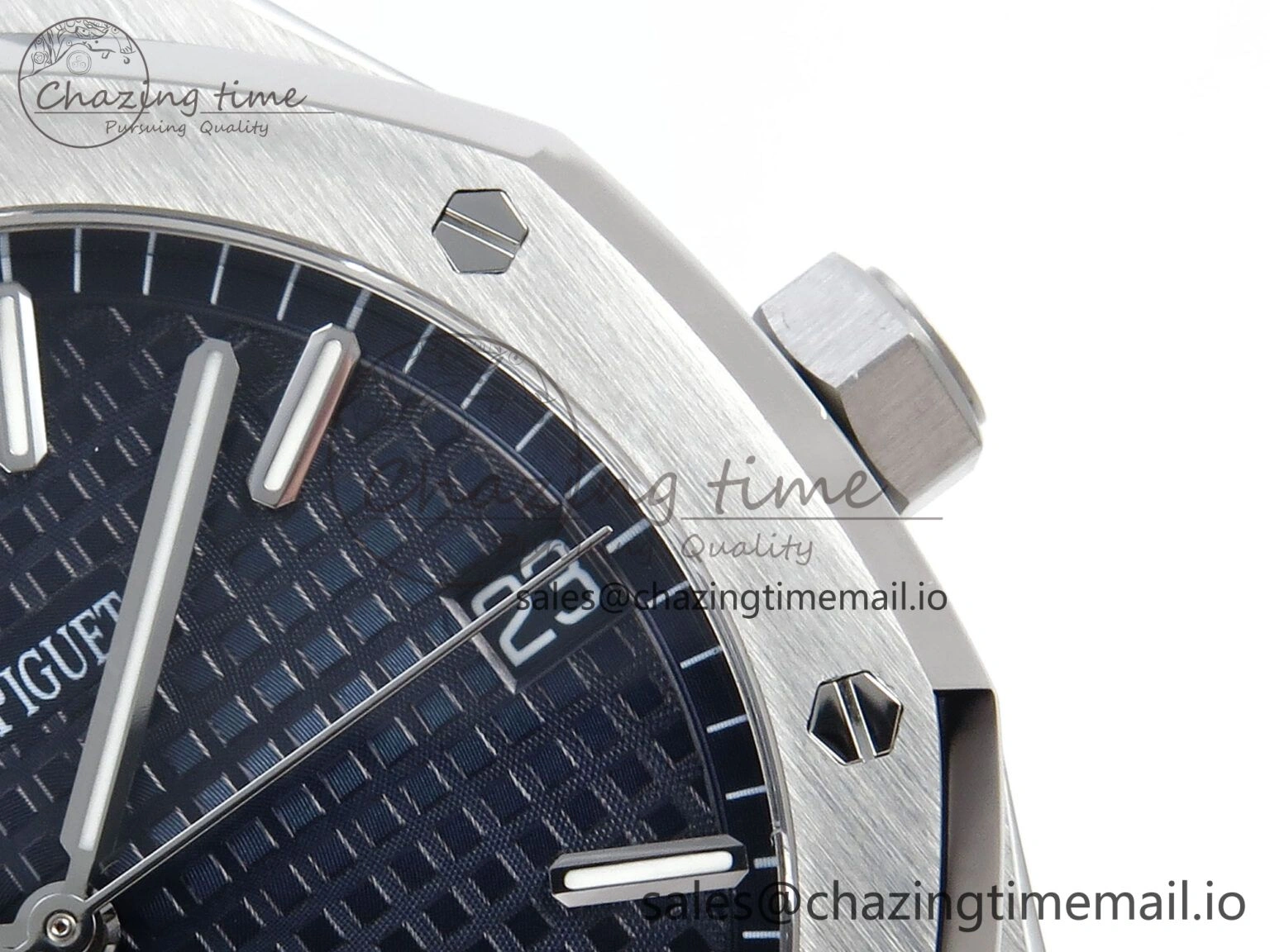 Royal Oak 15500 SS APSF 1:1 Best Edition Blue Dial on SS Bracelet SA4302 Super Clone V2 (SW Dial) Breathable 4279