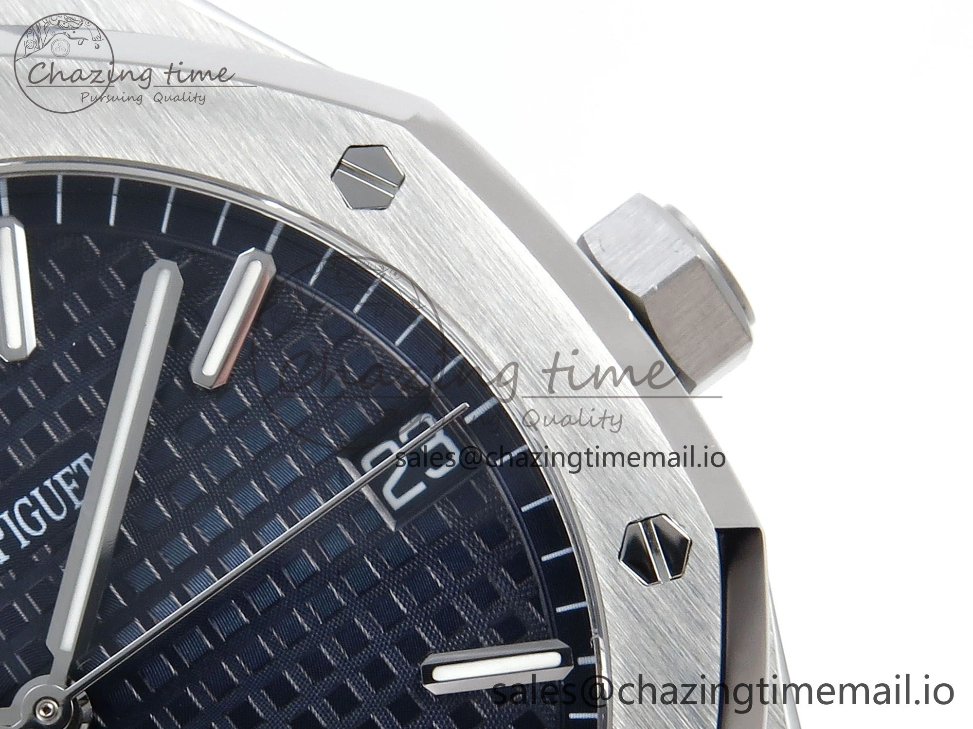Royal Oak 15500 SS APSF 1:1 Best Edition Blue Dial on SS Bracelet SA4302 Super Clone V2 (SW Dial) Breathable 4279
