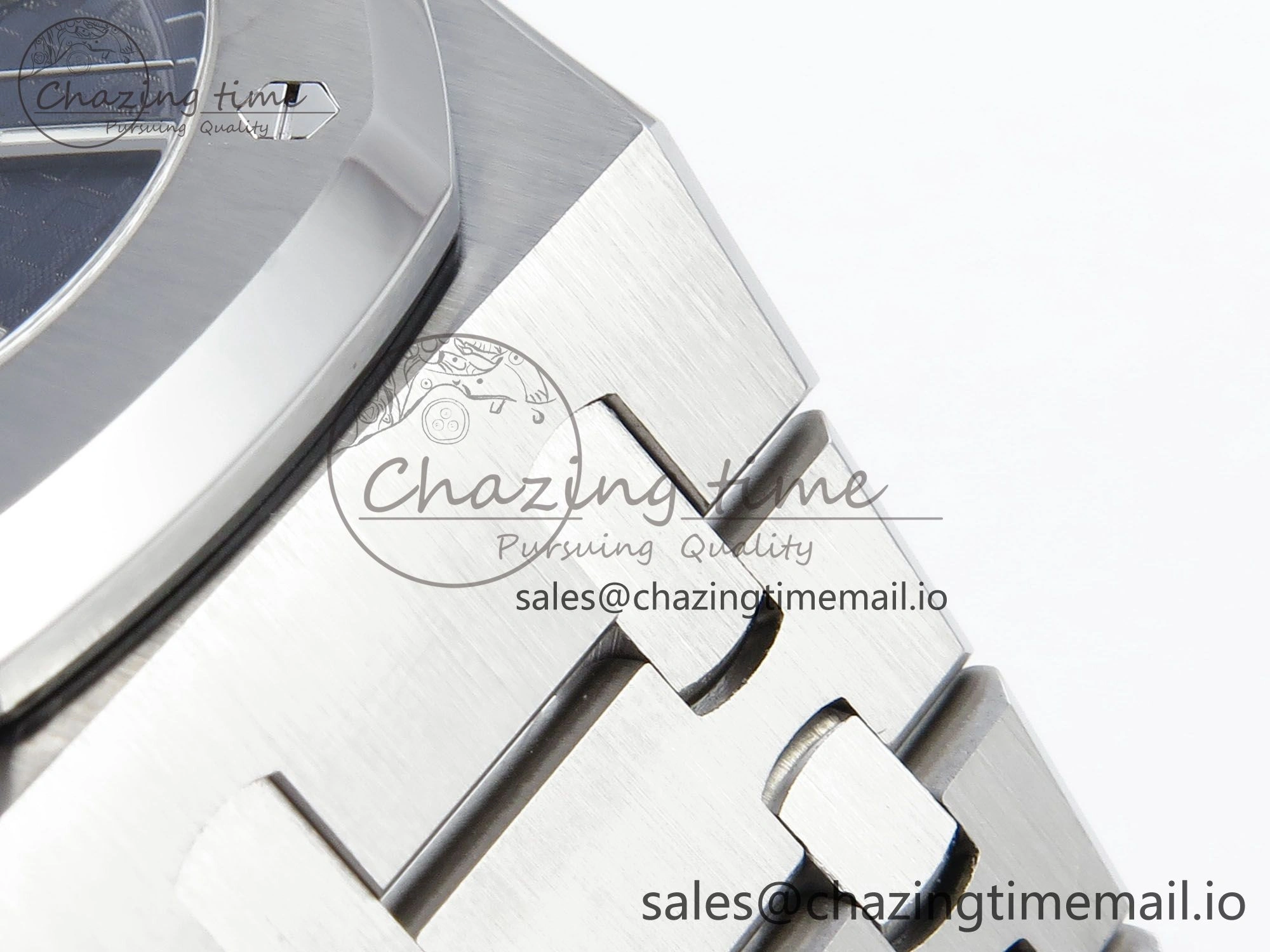 Royal Oak 15500 SS APSF 1:1 Best Edition Blue Dial on SS Bracelet SA4302 Super Clone V2 (SW Dial) Breathable 4279
