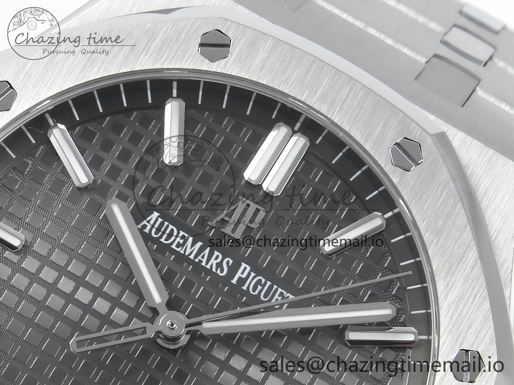 Royal Oak 15500 SS APSF 1:1 Best Edition Gray Dial on SS Bracelet SA4302 Super Clone V2 (SW Dial) Colorful 4283