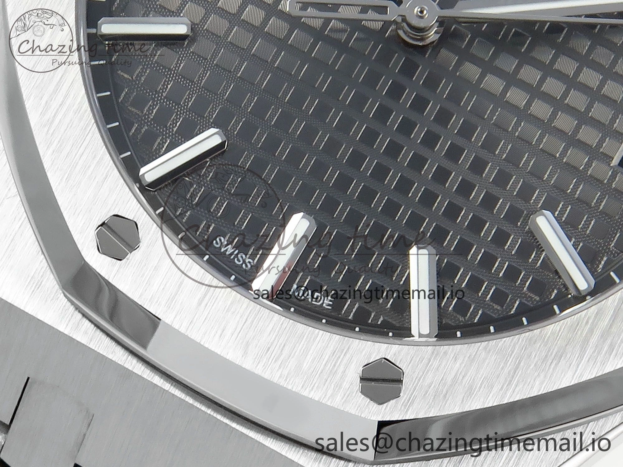 Royal Oak 15500 SS APSF 1:1 Best Edition Gray Dial on SS Bracelet SA4302 Super Clone V2 (SW Dial) Colorful 4283