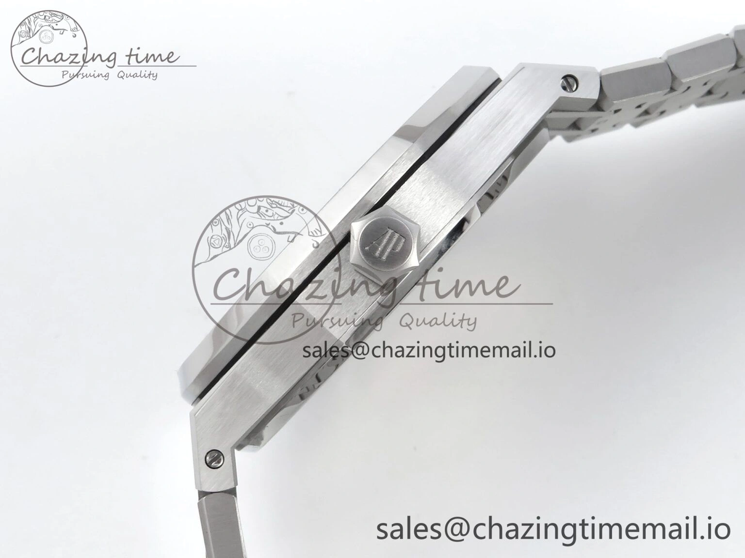 Royal Oak 15500 SS APSF 1:1 Best Edition Gray Dial on SS Bracelet SA4302 Super Clone V2 (SW Dial) Colorful 4283