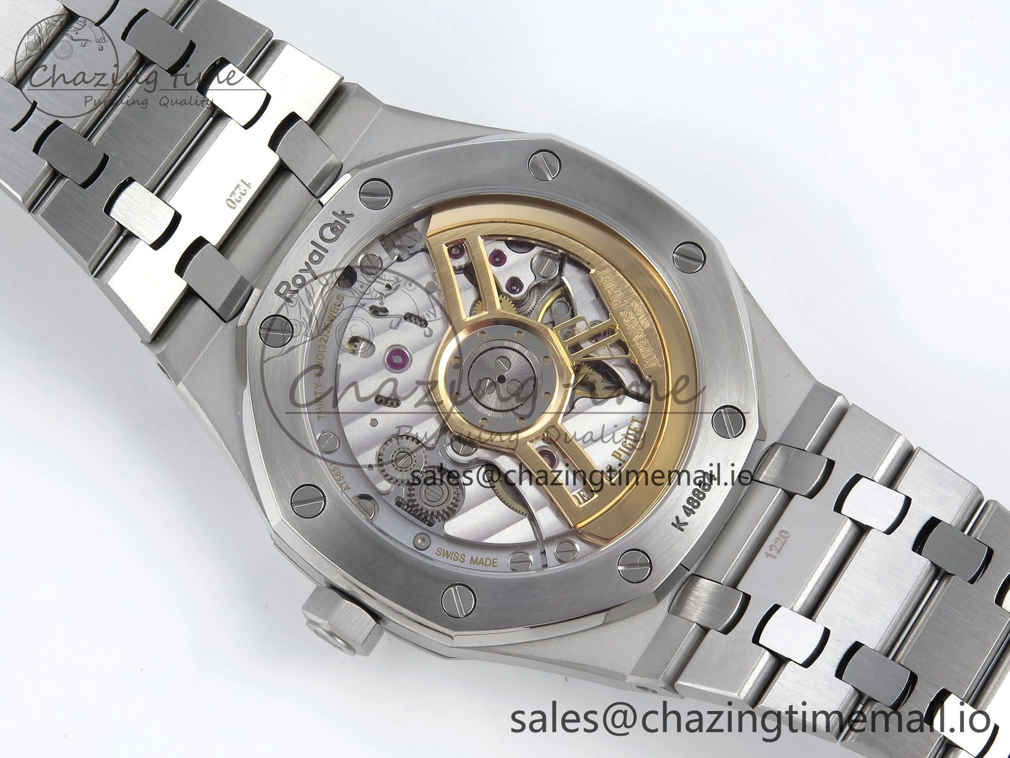 Royal Oak 15500 SS APSF 1:1 Best Edition Gray Dial on SS Bracelet SA4302 Super Clone V2 (SW Dial) Colorful 4283