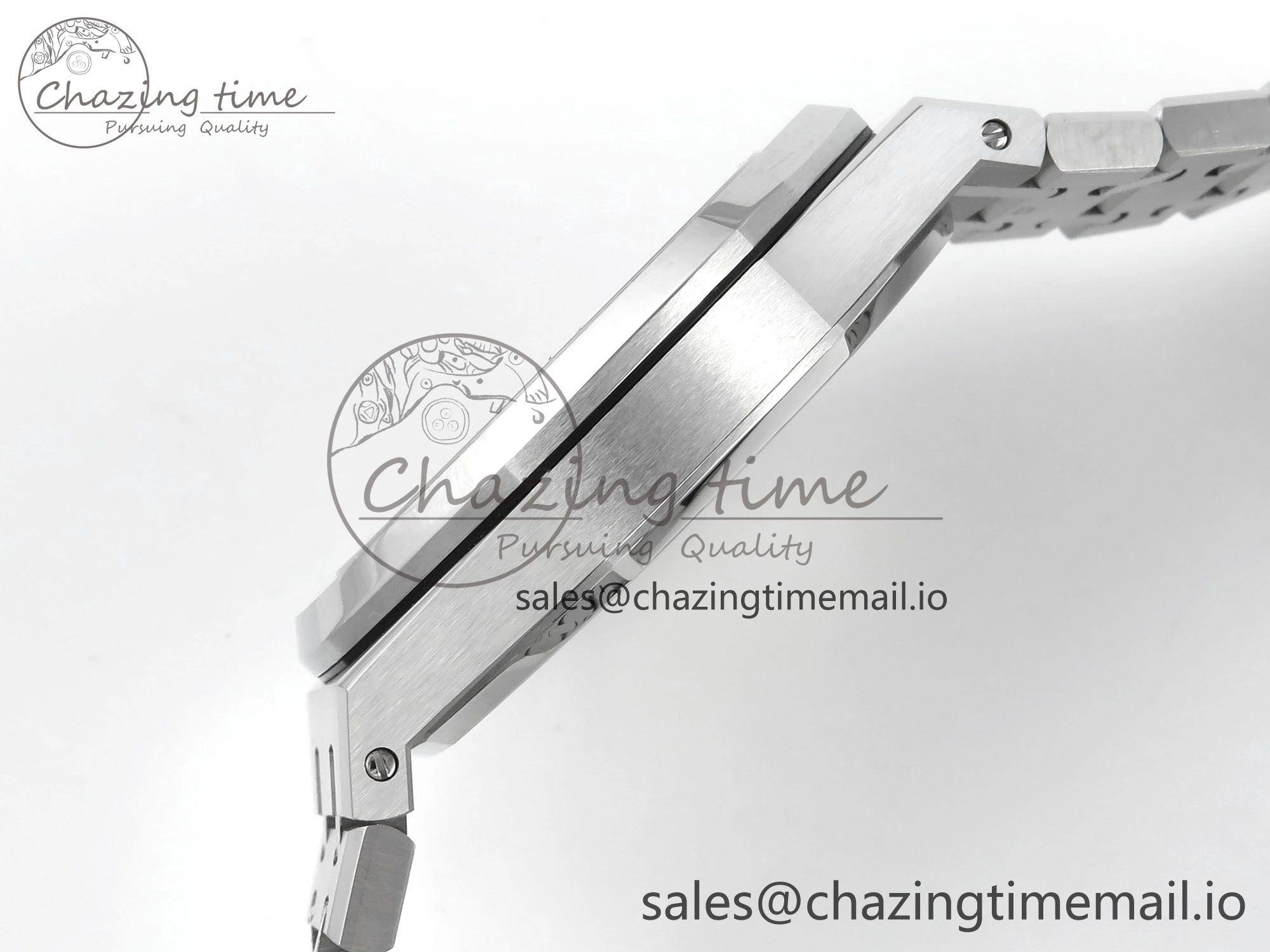 Royal Oak 15500 SS APSF 1:1 Best Edition Silver Dial on SS Bracelet SA4302 Super Clone V2 (SW Dial) Packable 4280