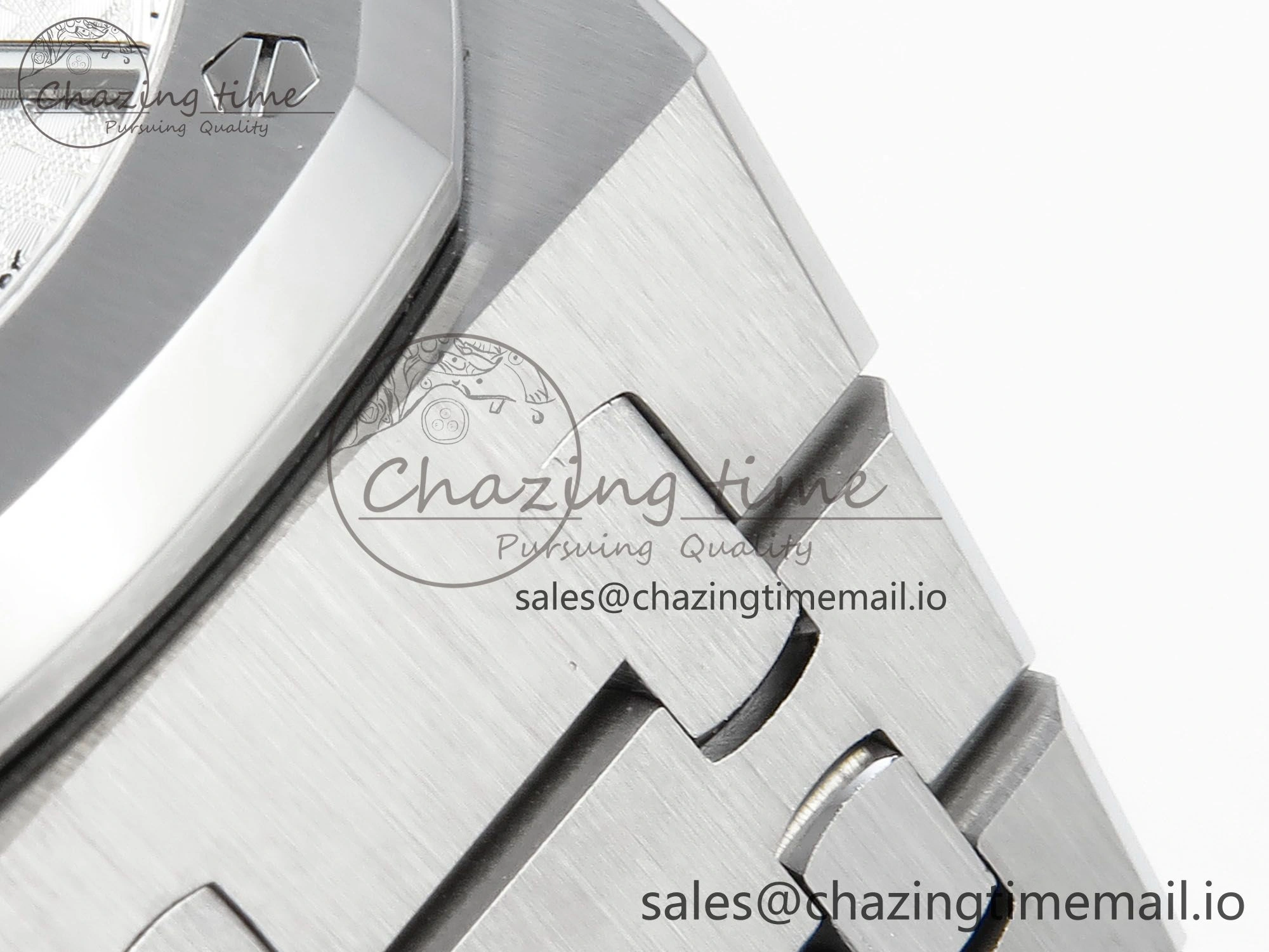 Royal Oak 15500 SS APSF 1:1 Best Edition Silver Dial on SS Bracelet SA4302 Super Clone V2 (SW Dial) Packable 4280