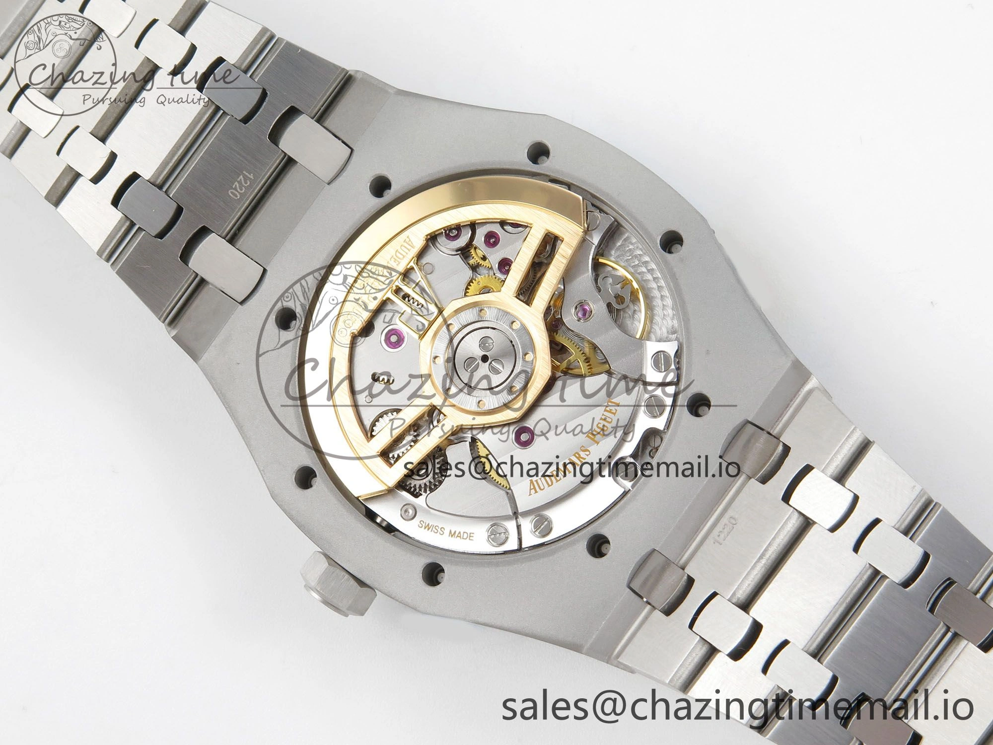 Royal Oak 15500 SS TWSF Best Edition Black Textured Dial on SS Bracelet SA4302 Super Clone Neat 4258