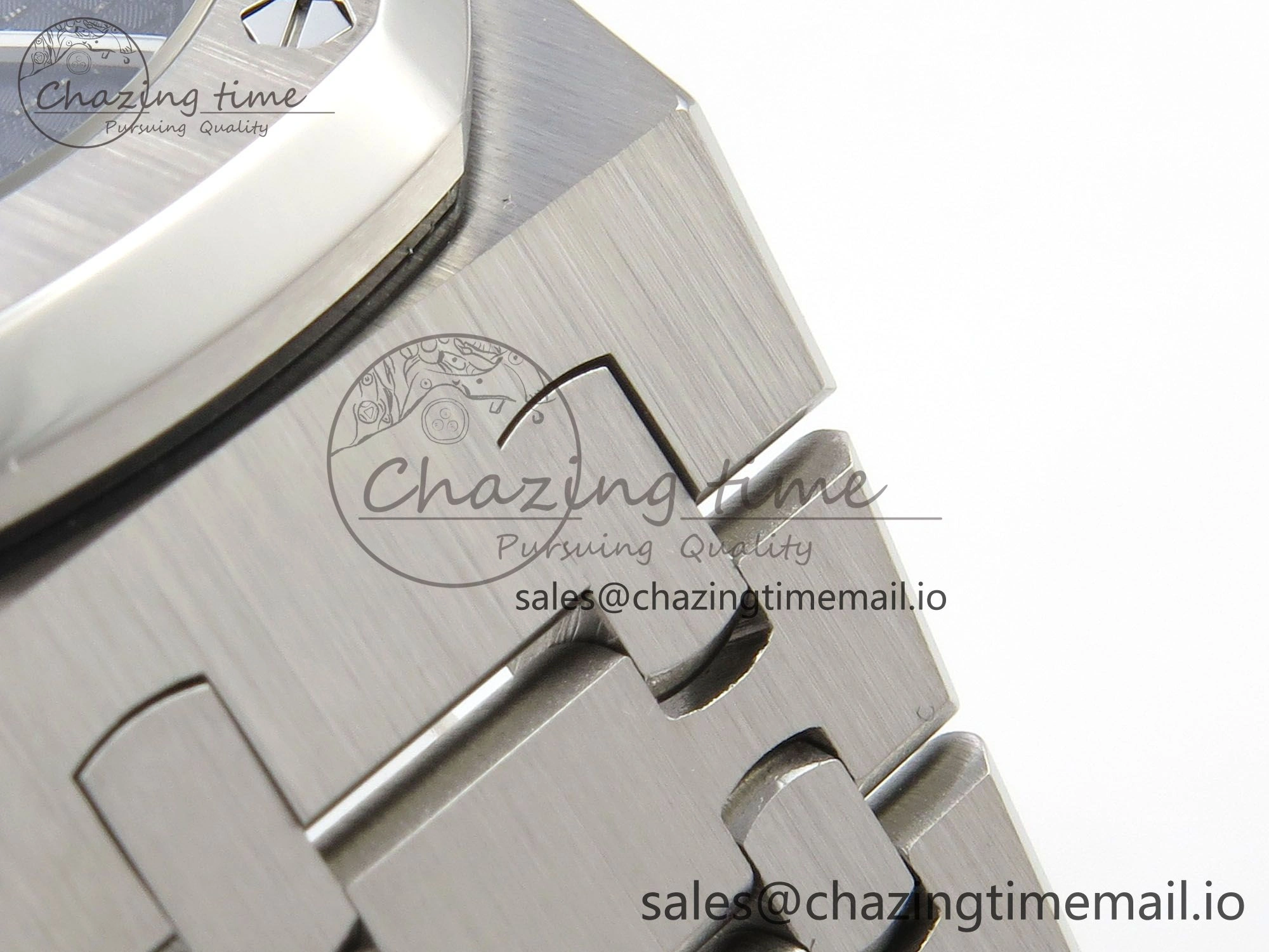 Royal Oak 15500 SS TWSF Best Edition Black Textured Dial on SS Bracelet SA4302 Super Clone Neat 4258