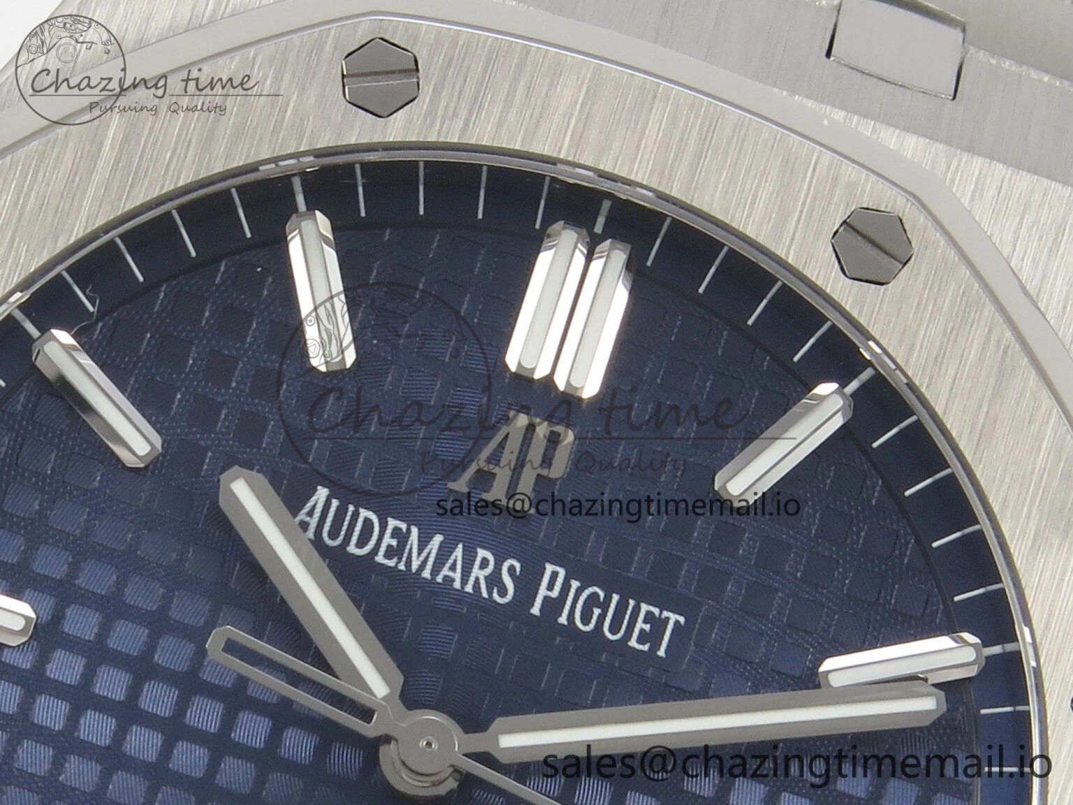 MultiPurpose Royal Oak 15500 SS TWSF Best Edition Blue Textured Dial on SS Bracelet SA4302 Super Clone 4251