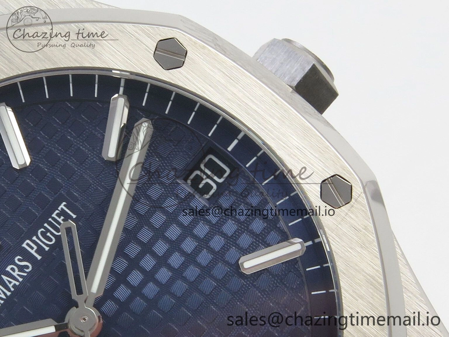 MultiPurpose Royal Oak 15500 SS TWSF Best Edition Blue Textured Dial on SS Bracelet SA4302 Super Clone 4251