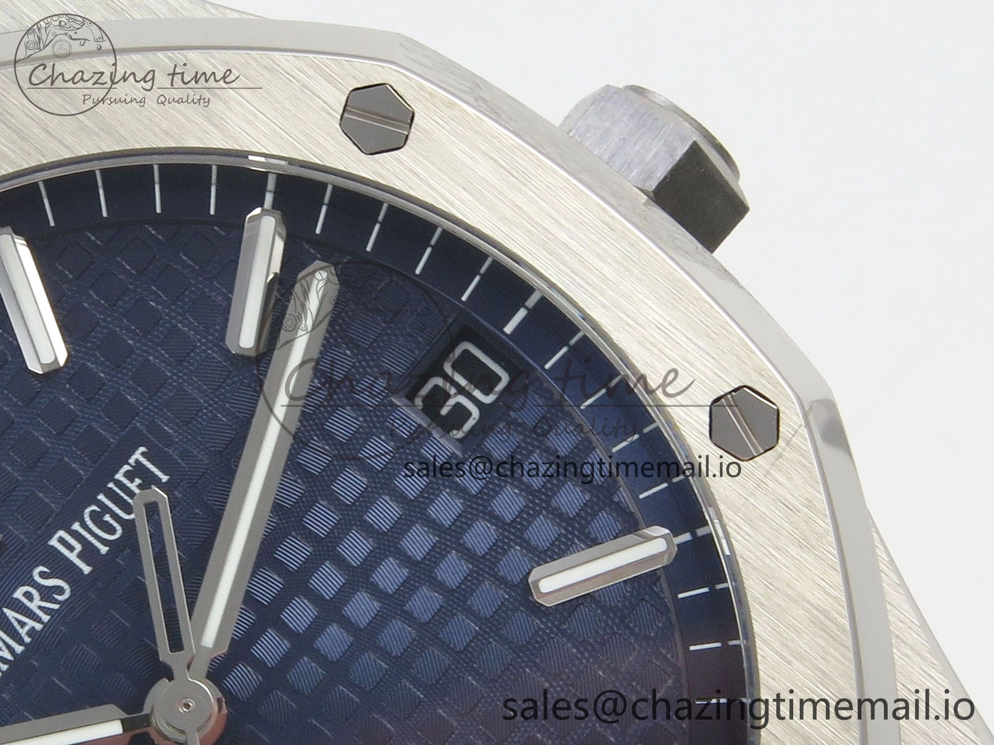 MultiPurpose Royal Oak 15500 SS TWSF Best Edition Blue Textured Dial on SS Bracelet SA4302 Super Clone 4251