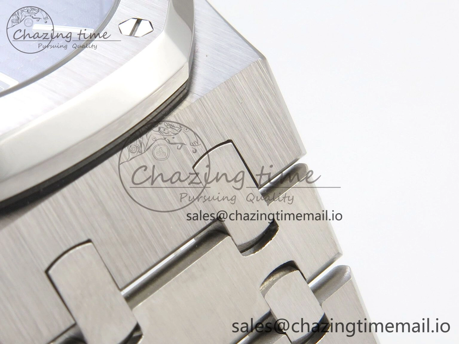MultiPurpose Royal Oak 15500 SS TWSF Best Edition Blue Textured Dial on SS Bracelet SA4302 Super Clone 4251