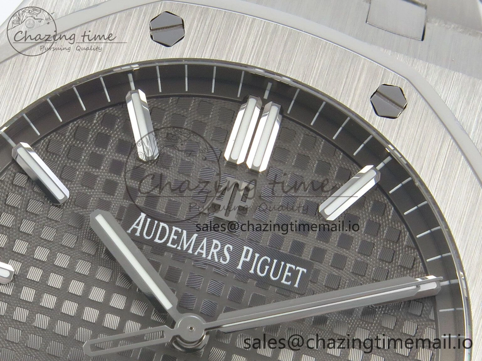 Royal Oak 15500 SS TWSF Best Edition Gray Textured Dial on SS Bracelet SA4302 Super Clone Original 4254