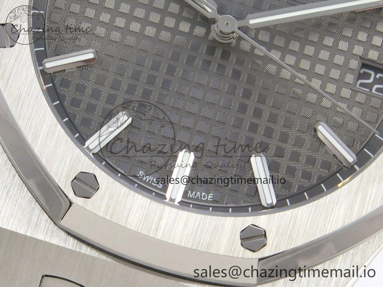 Royal Oak 15500 SS TWSF Best Edition Gray Textured Dial on SS Bracelet SA4302 Super Clone Original 4254
