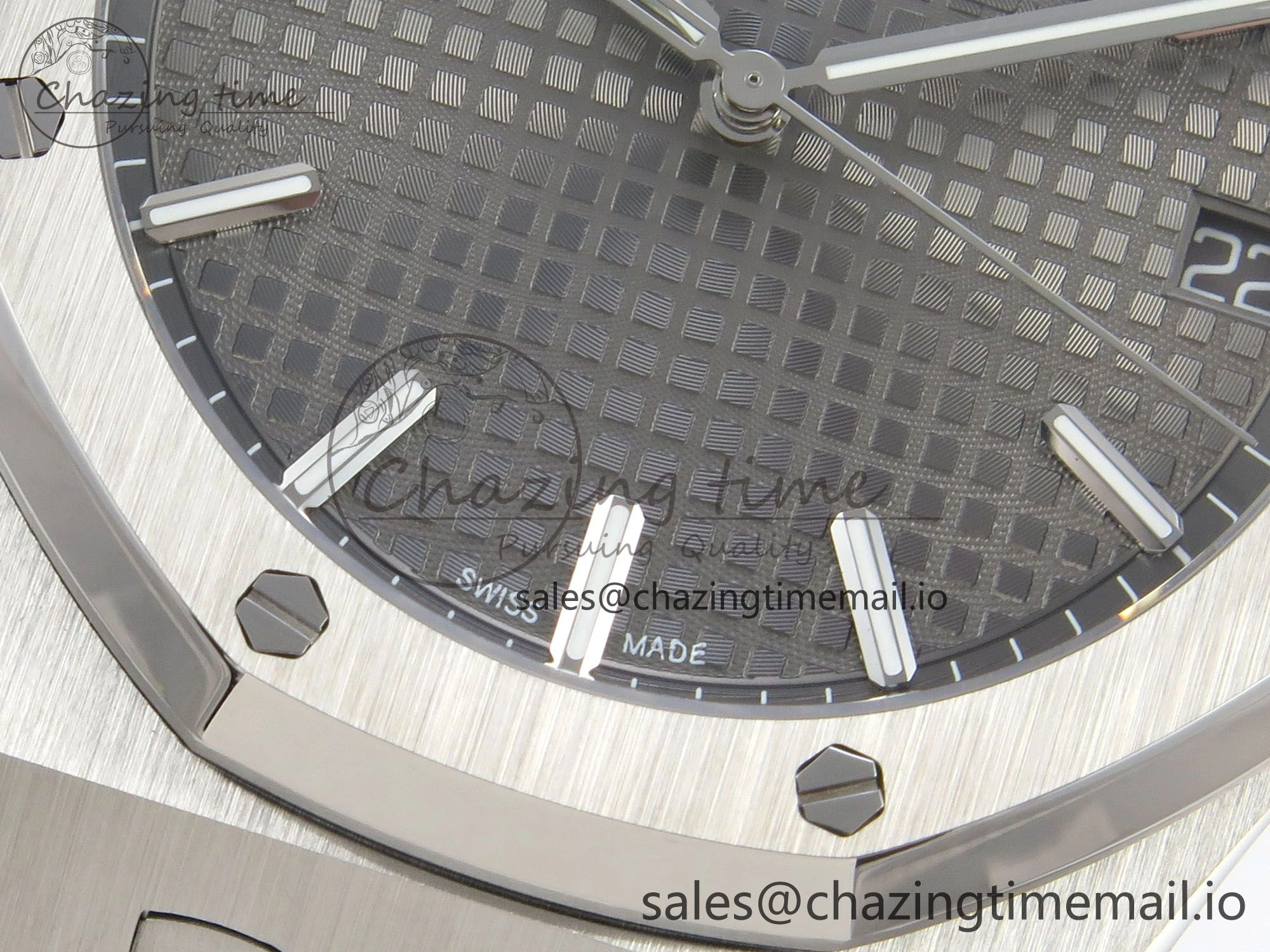 Royal Oak 15500 SS TWSF Best Edition Gray Textured Dial on SS Bracelet SA4302 Super Clone Original 4254