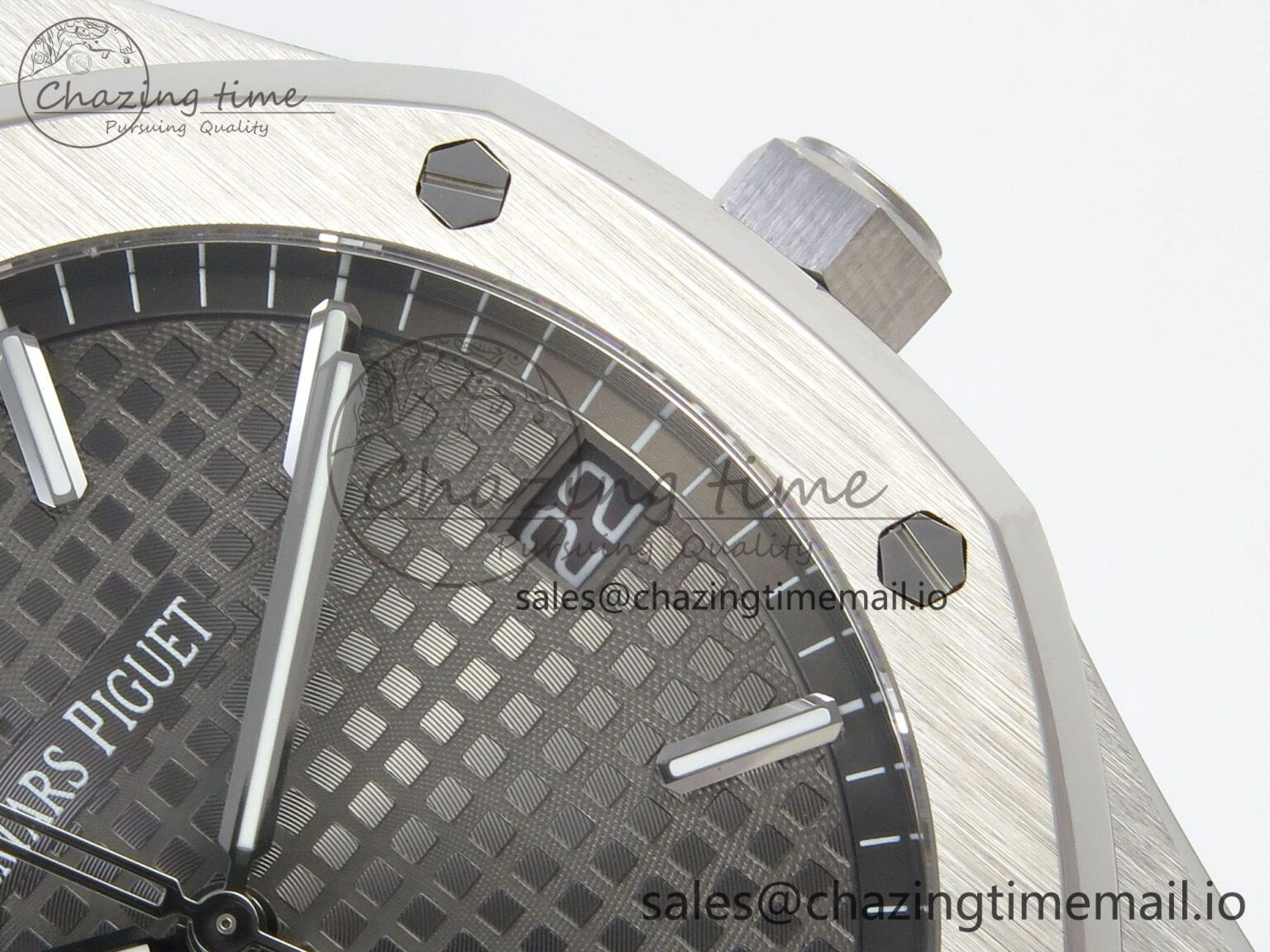 Royal Oak 15500 SS TWSF Best Edition Gray Textured Dial on SS Bracelet SA4302 Super Clone Original 4254