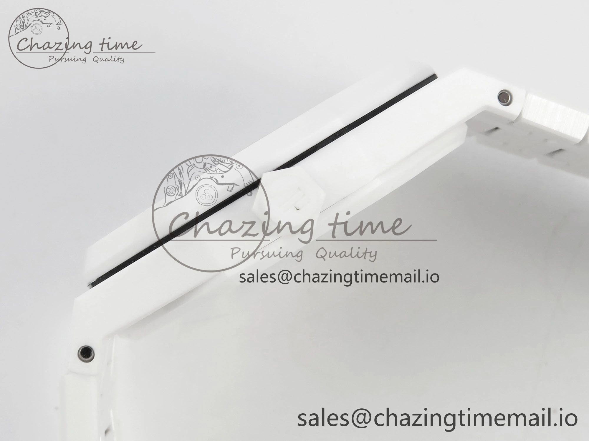 Royal Oak 15500 White Ceramic APSF 1:1 Best Edition Blue Dial On White Bracelet SA4302 Super Clone HighPerformance 4228
