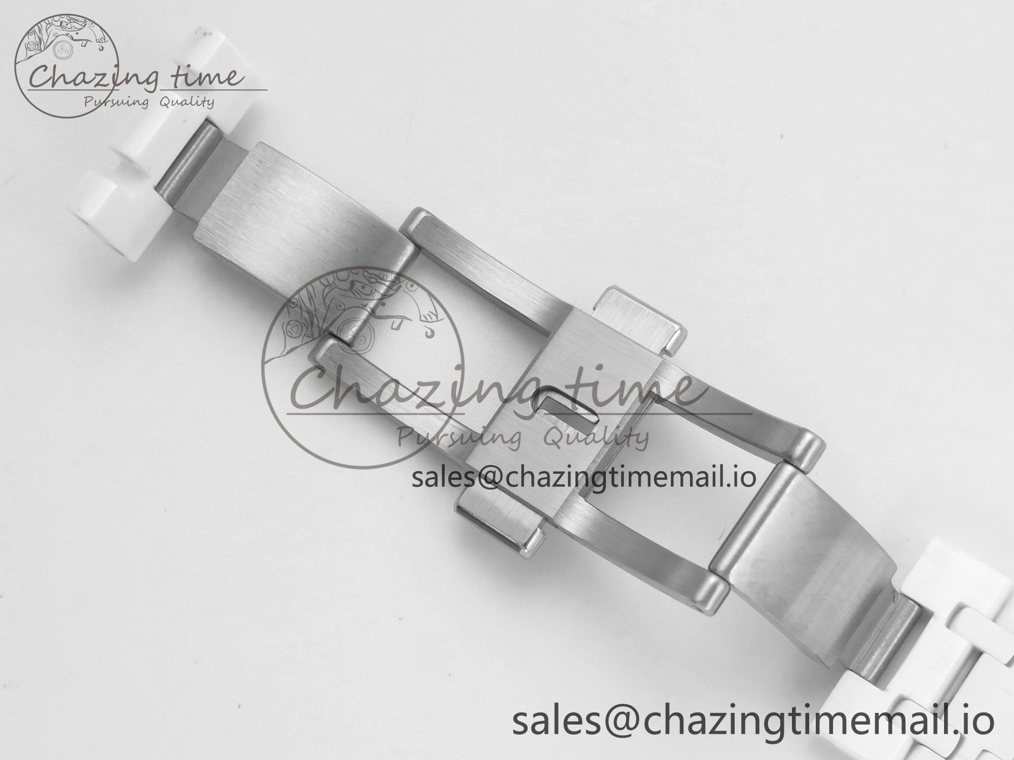 Royal Oak 15500 White Ceramic APSF 1:1 Best Edition Blue Dial On White Bracelet SA4302 Super Clone HighPerformance 4228