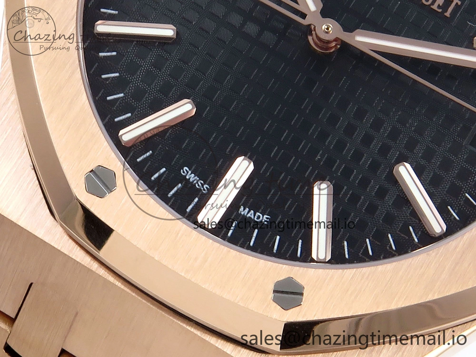Royal Oak 15510 RG APSF 1:1 Best Edition Black Dial on RG Bracelet SA4302 Super Clone V2 (SW Dial) FashionForward 4291