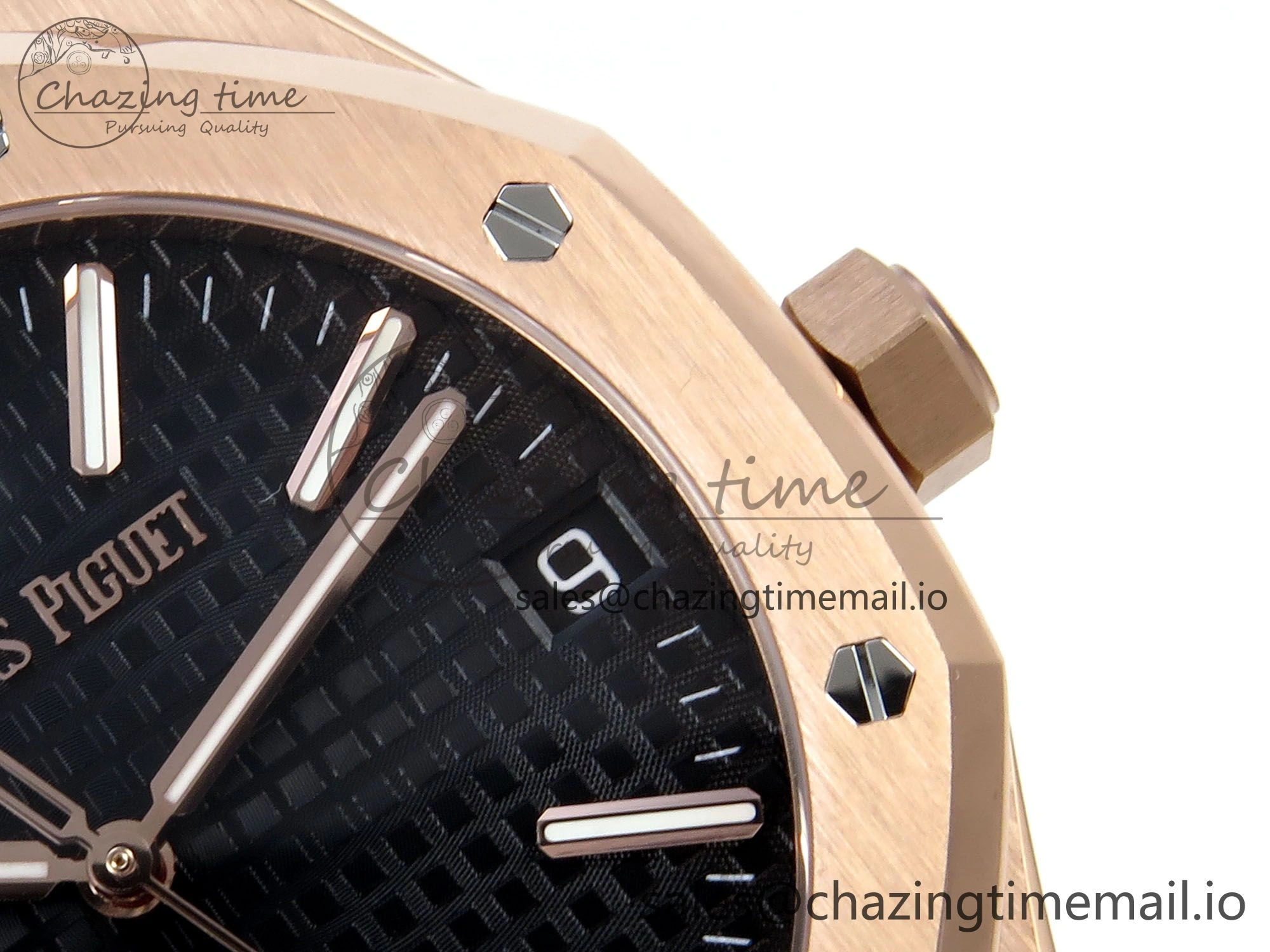 Royal Oak 15510 RG APSF 1:1 Best Edition Black Dial on RG Bracelet SA4302 Super Clone V2 (SW Dial) FashionForward 4291