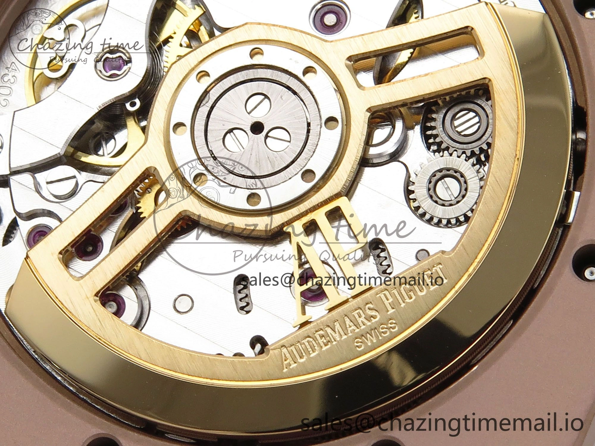 Royal Oak 15510 RG APSF 1:1 Best Edition Blue Dial on Blue Leather Strap SA4302 Super Clone V2 (SW Dial) Original 4290