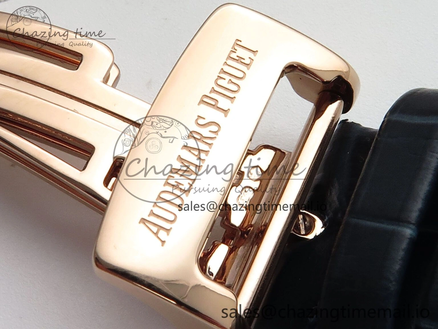 Royal Oak 15510 RG APSF 1:1 Best Edition Blue Dial on Blue Leather Strap SA4302 Super Clone V2 (SW Dial) Original 4290
