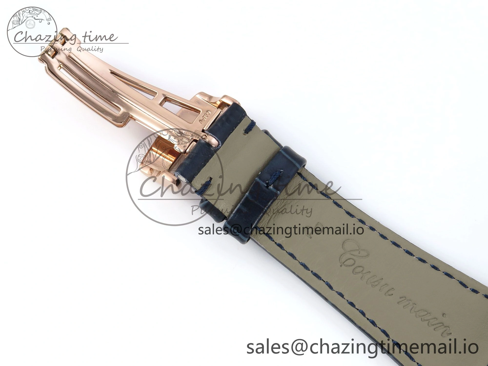 Royal Oak 15510 RG APSF 1:1 Best Edition Blue Dial on Blue Leather Strap SA4302 Super Clone V2 (SW Dial) Original 4290