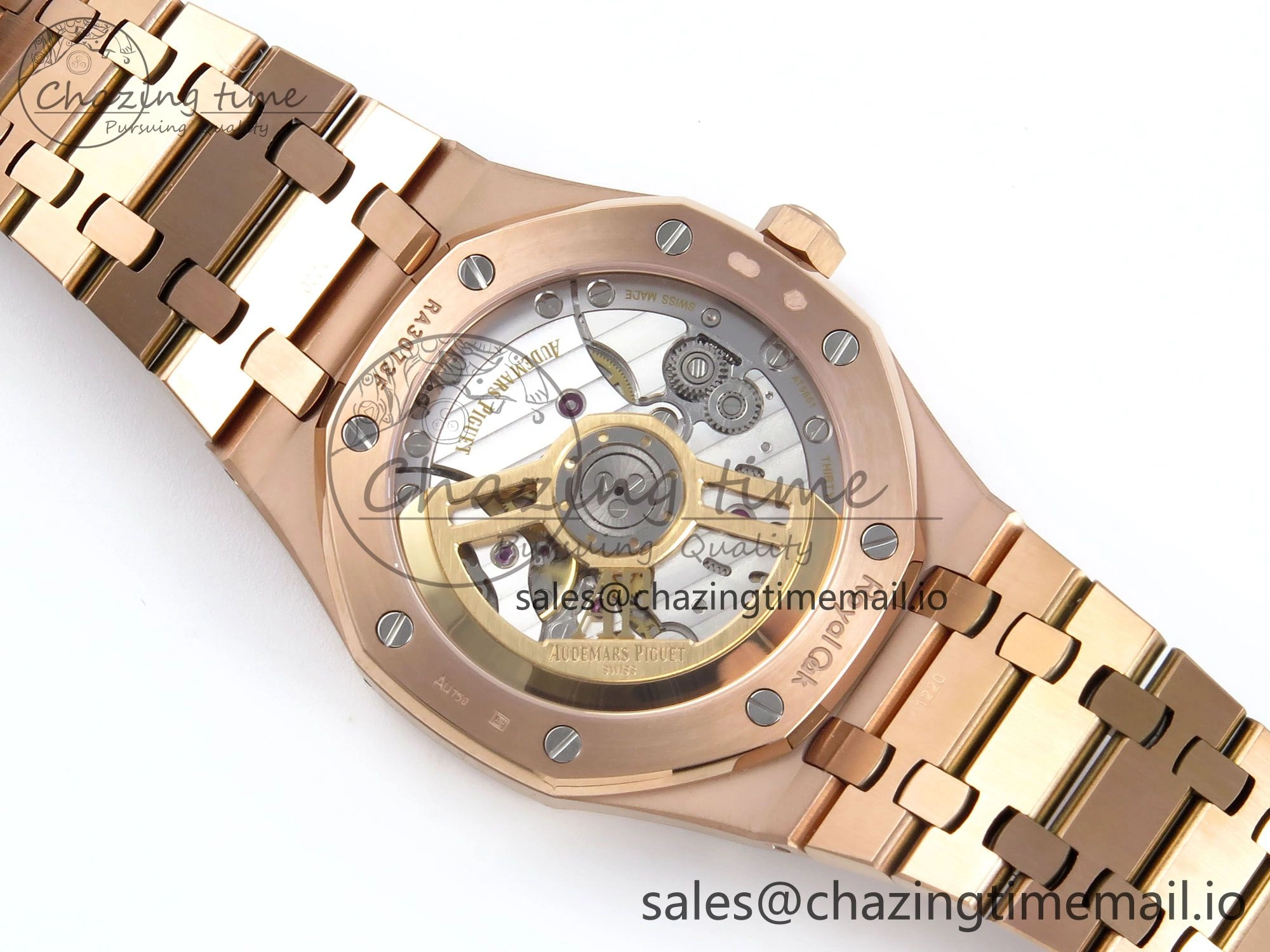 Royal Oak 15510 RG APSF 1:1 Best Edition Blue Dial on RG Bracelet SA4302 Super Clone V2 (SW Dial) OdorResistant 4293