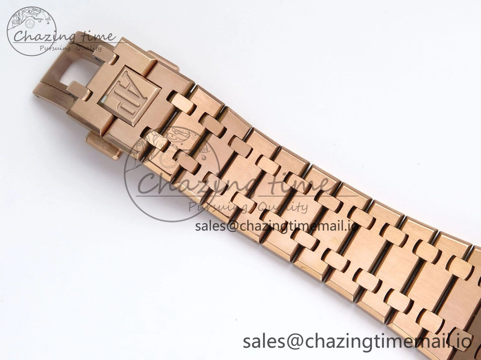 Royal Oak 15510 RG APSF 1:1 Best Edition Blue Dial on RG Bracelet SA4302 Super Clone V2 (SW Dial) OdorResistant 4293