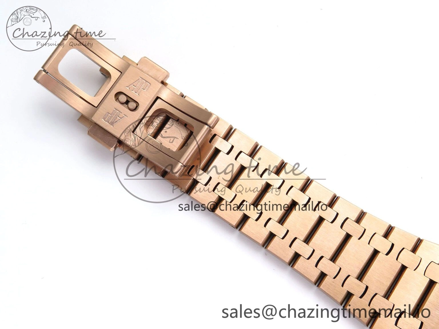Royal Oak 15510 RG APSF 1:1 Best Edition Blue Dial on RG Bracelet SA4302 Super Clone V2 (SW Dial) OdorResistant 4293