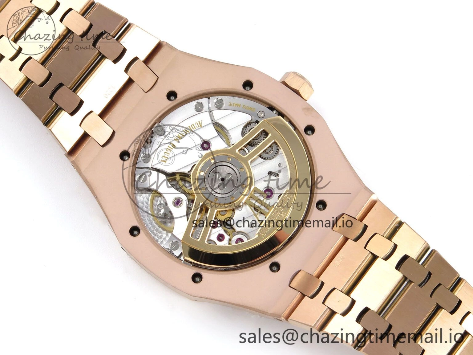 Royal Oak 15510 RG APSF 1:1 Best Edition Blue Dial on RG Bracelet SA4302 Super Clone V2 (SW Dial) OdorResistant 4293