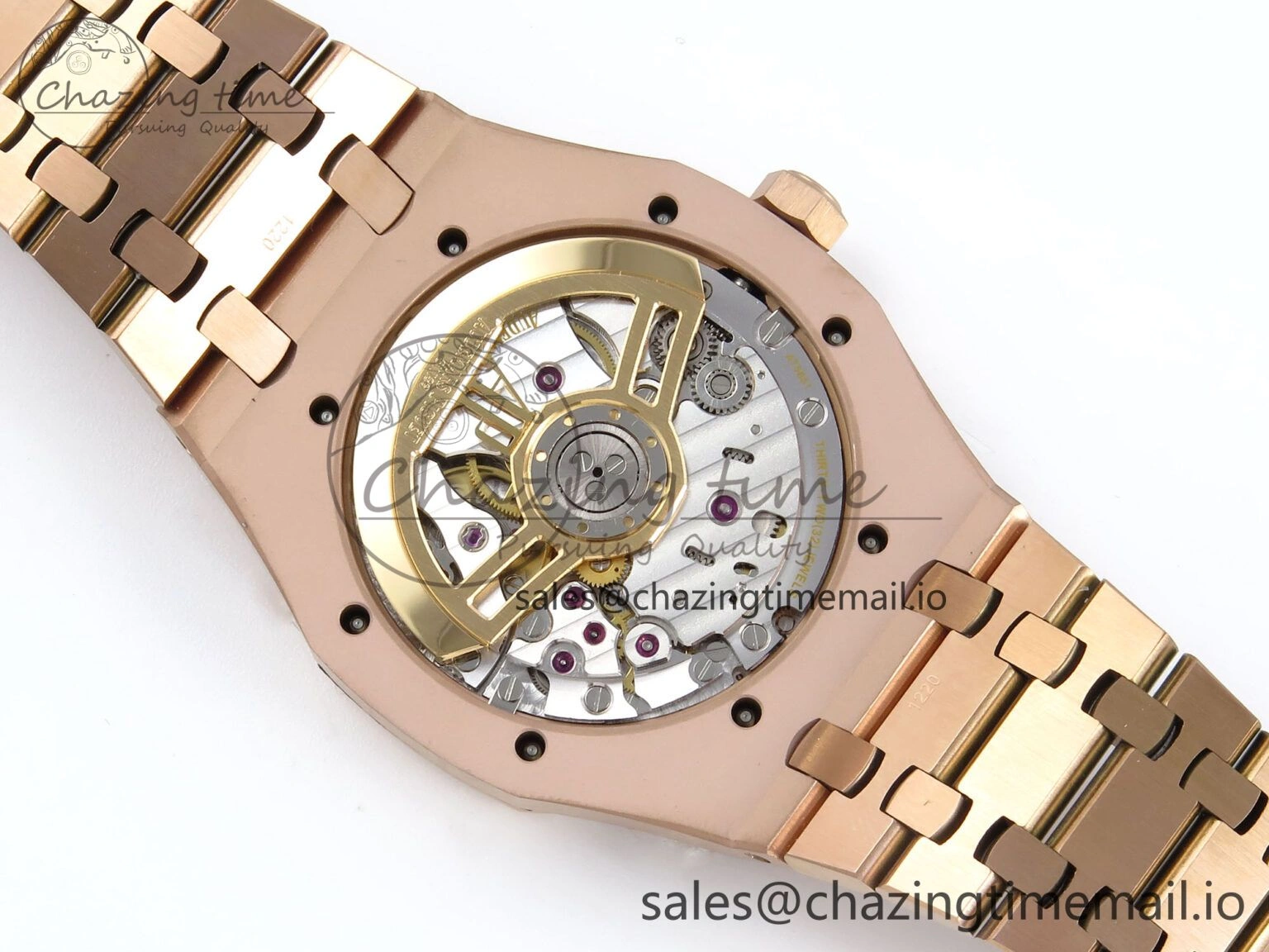 Royal Oak 15510 RG APSF 1:1 Best Edition Blue Dial on RG Bracelet SA4302 Super Clone V2 (SW Dial) OdorResistant 4293