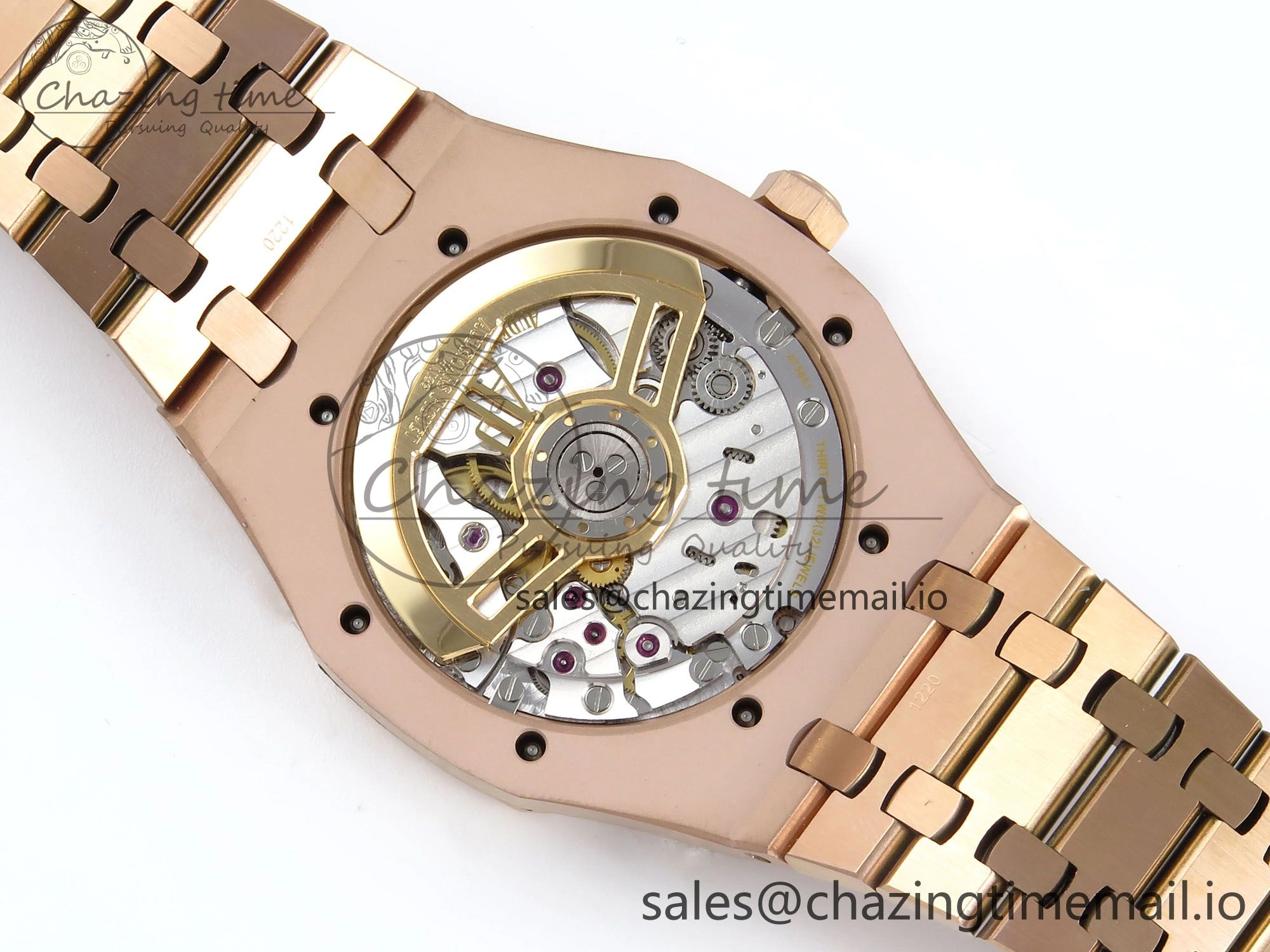 Royal Oak 15510 RG APSF 1:1 Best Edition Blue Dial on RG Bracelet SA4302 Super Clone V2 (SW Dial) OdorResistant 4293