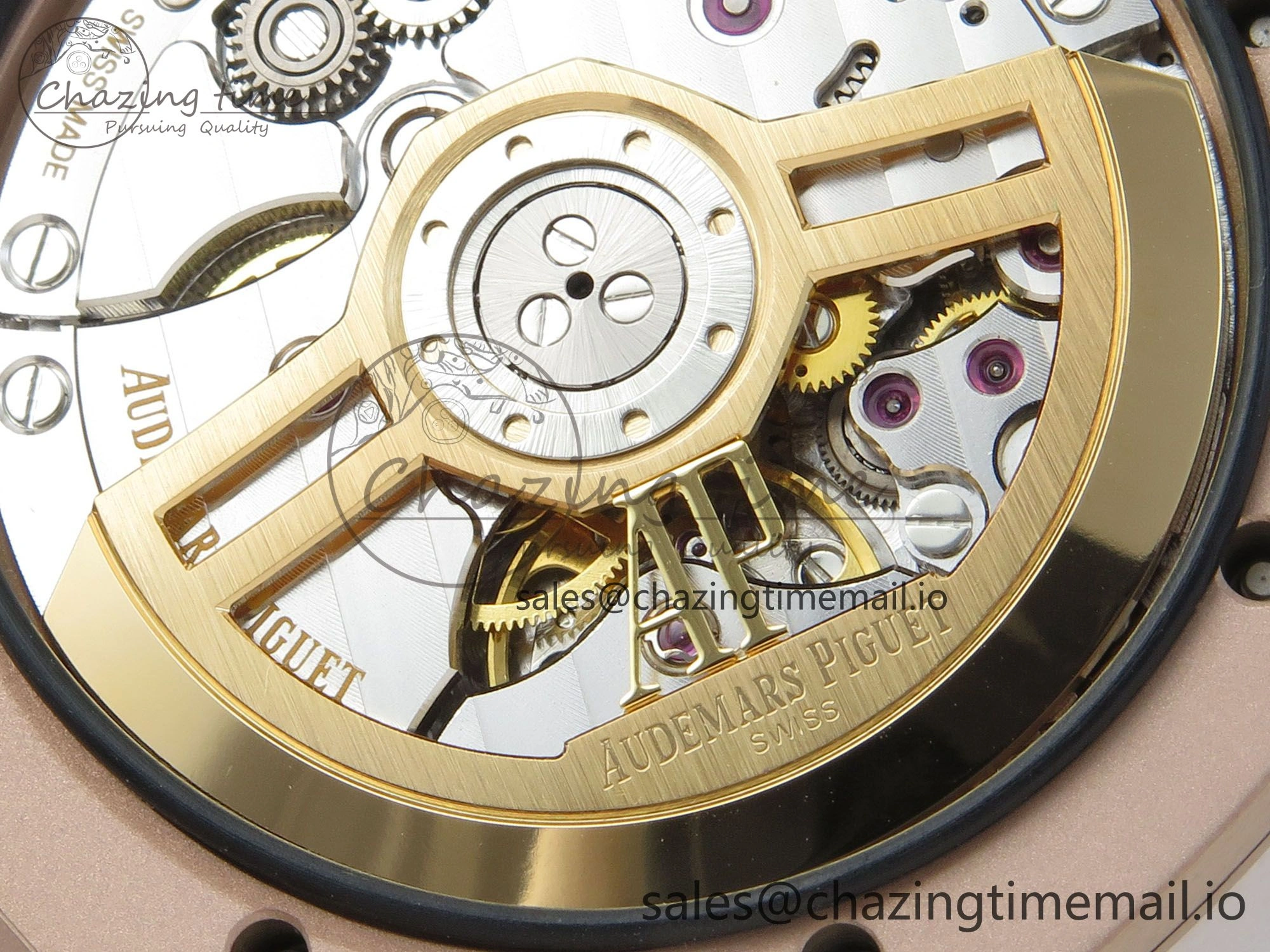 GoodFit Royal Oak 15510 RG TWSF Best Edition Black Textured Dial on RG Bracelet SA4302 Super Clone 4247