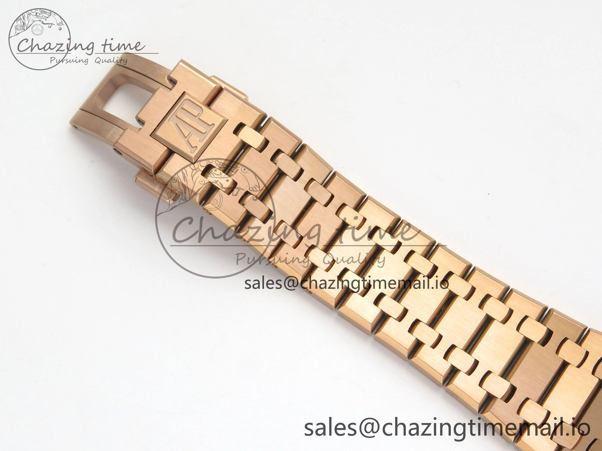 GoodFit Royal Oak 15510 RG TWSF Best Edition Black Textured Dial on RG Bracelet SA4302 Super Clone 4247