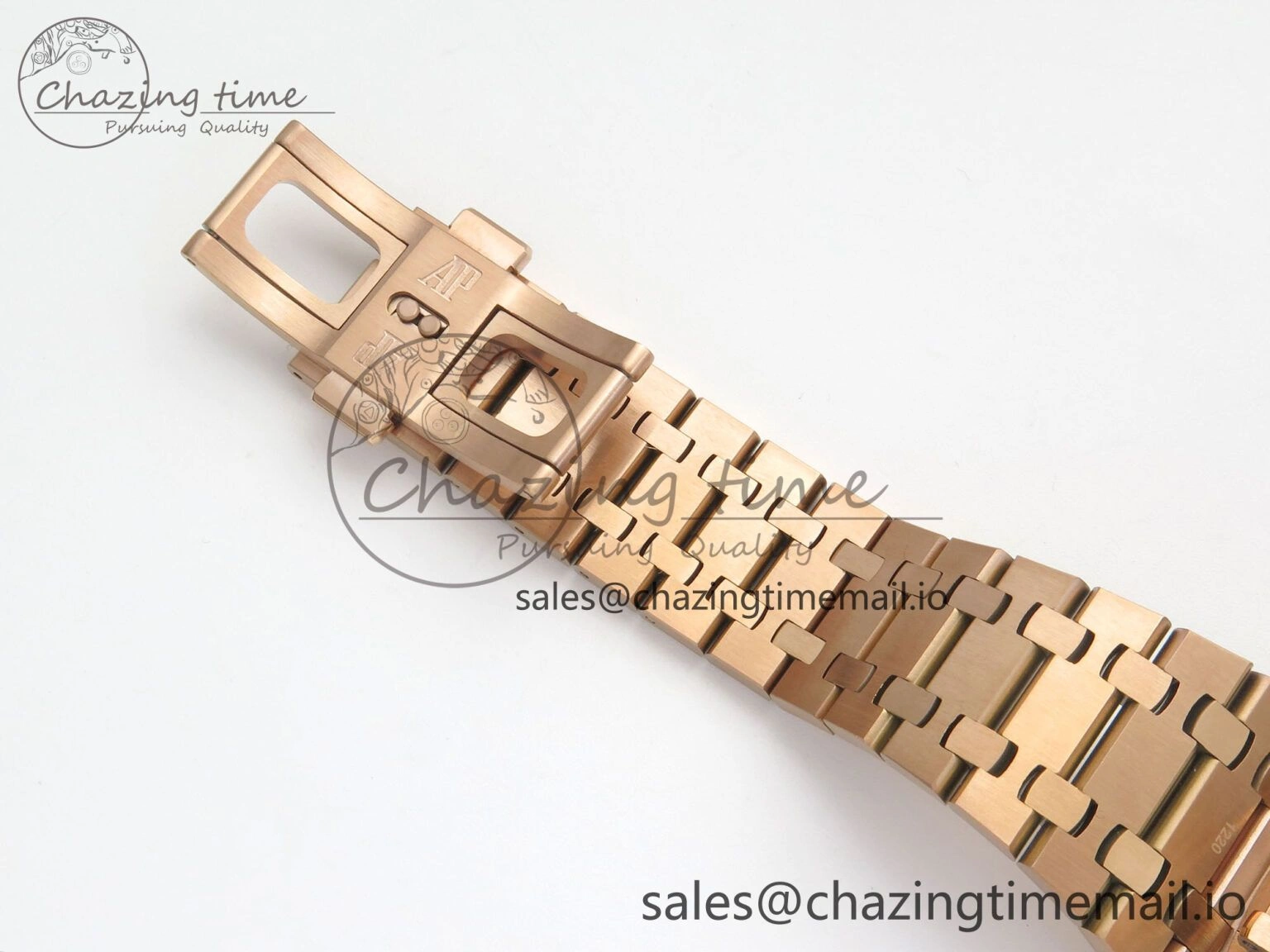 GoodFit Royal Oak 15510 RG TWSF Best Edition Black Textured Dial on RG Bracelet SA4302 Super Clone 4247