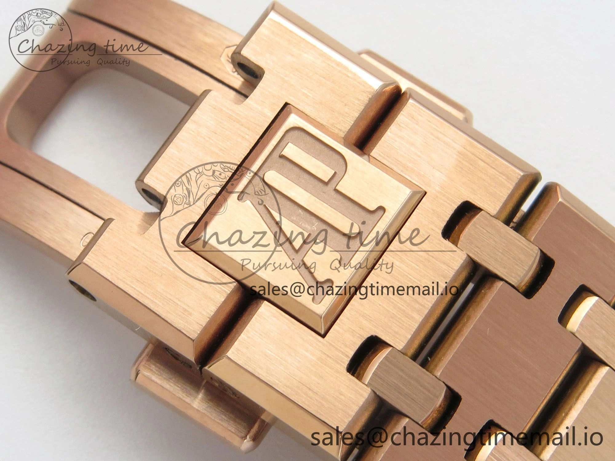 GoodFit Royal Oak 15510 RG TWSF Best Edition Black Textured Dial on RG Bracelet SA4302 Super Clone 4247