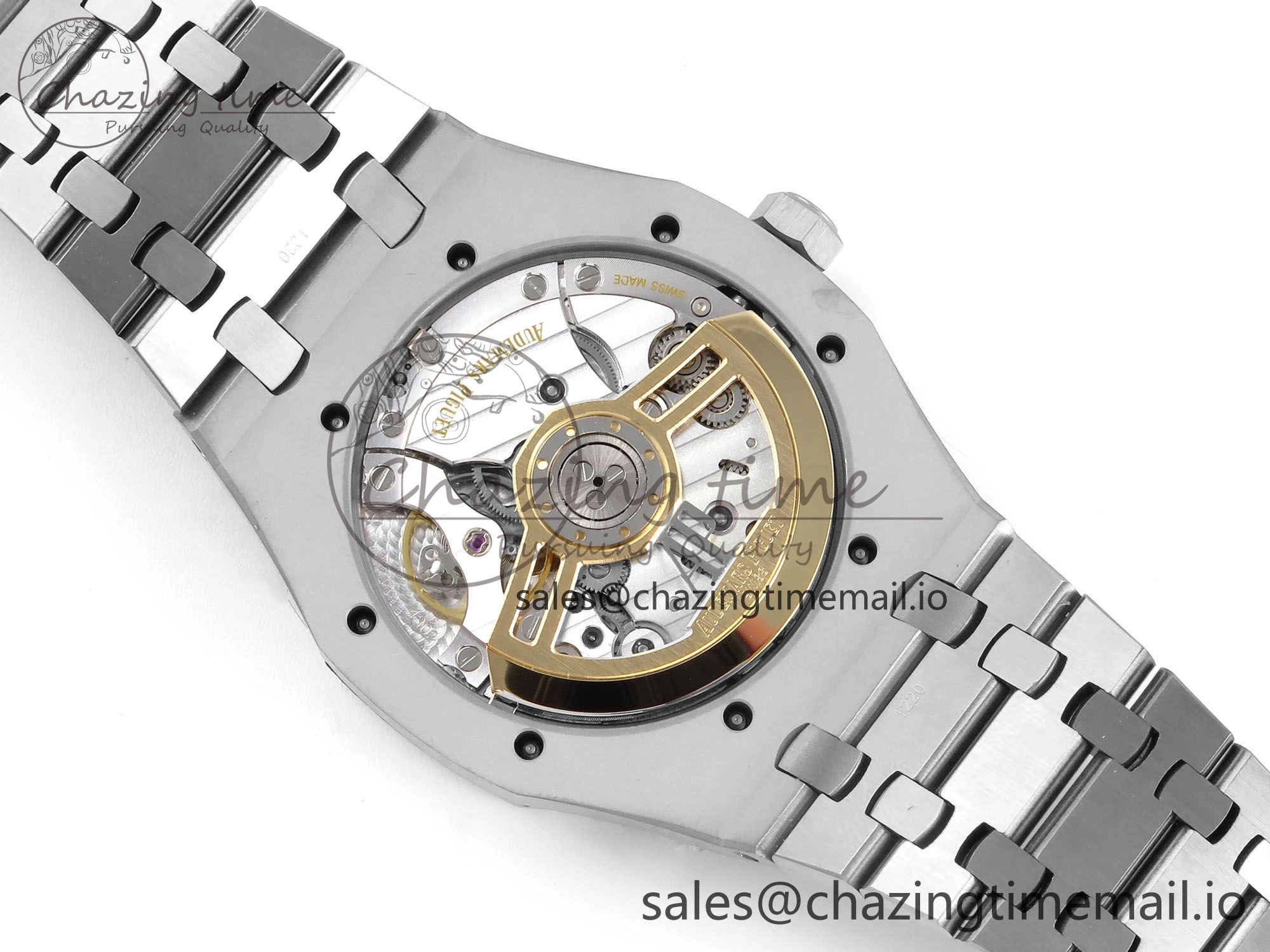 Royal Oak 15510 SS APSF 1:1 Best Edition Black Dial on SS Bracelet SA4302 Super Clone V2 (SW Dial) Sophisticated 4286