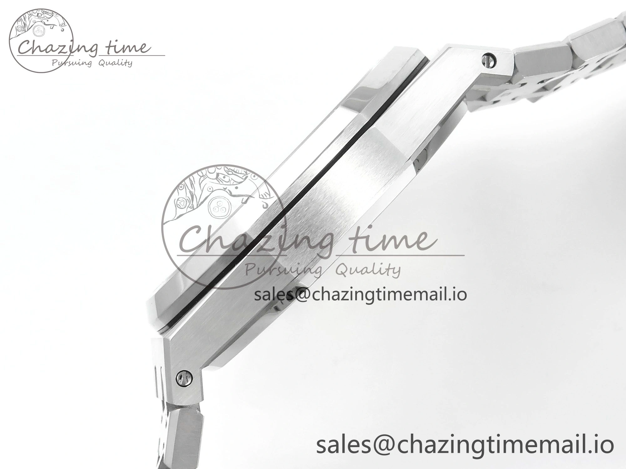 Royal Oak 15510 SS APSF 1:1 Best Edition Black Dial on SS Bracelet SA4302 Super Clone V2 (SW Dial) Sophisticated 4286