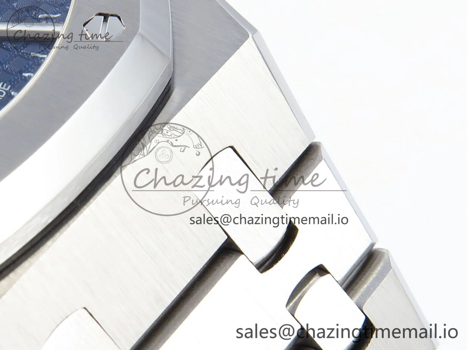 OnTrend Royal Oak 15510 SS APSF 1:1 Best Edition Blue Dial on SS Bracelet SA4302 Super Clone V2 (SW Dial) 4285