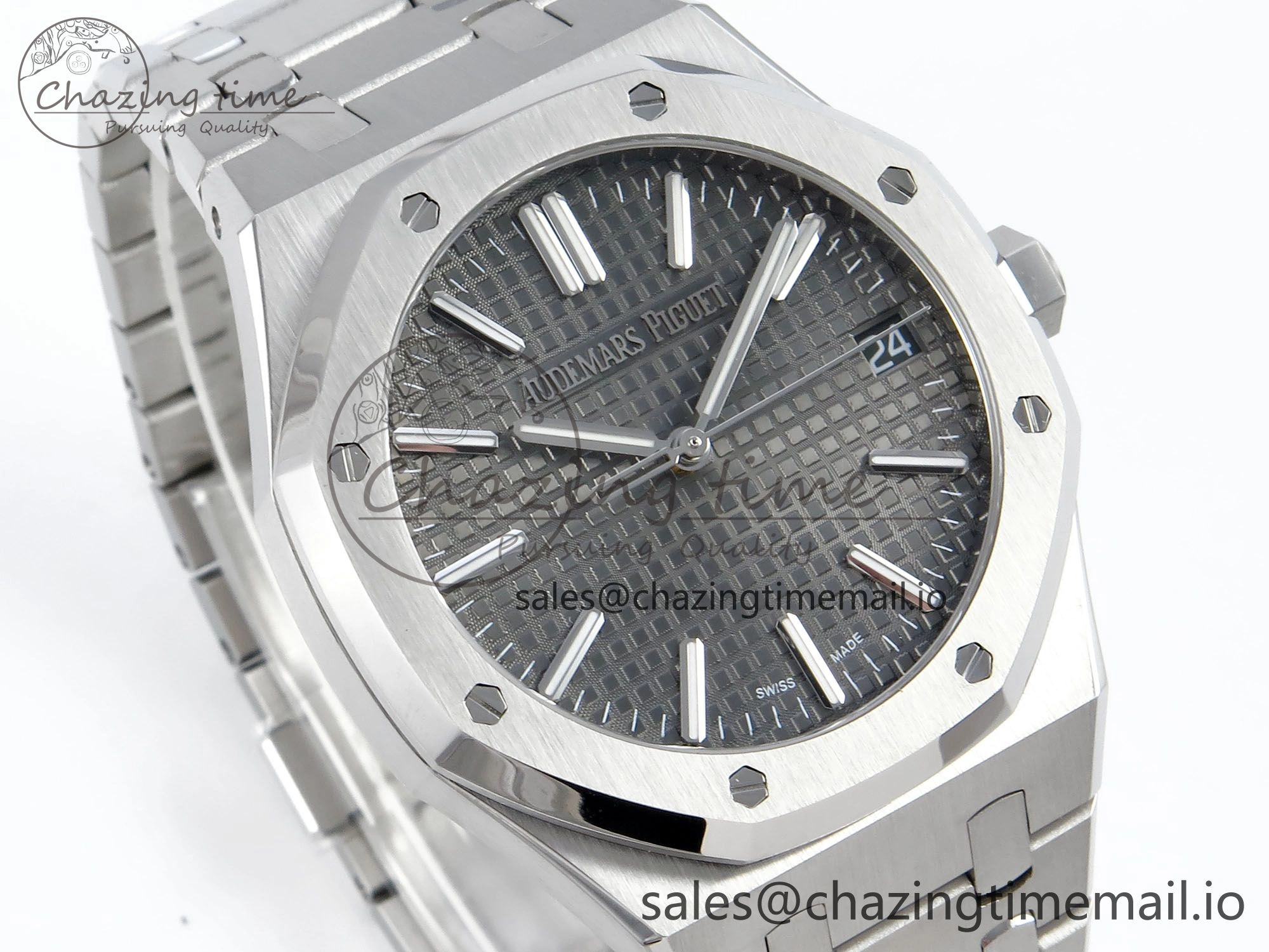 Royal Oak 15510 SS APSF 1:1 Best Edition Gray Dial on SS Bracelet SA4302 Super Clone V2 (SW Dial) UrbanStyle 4289