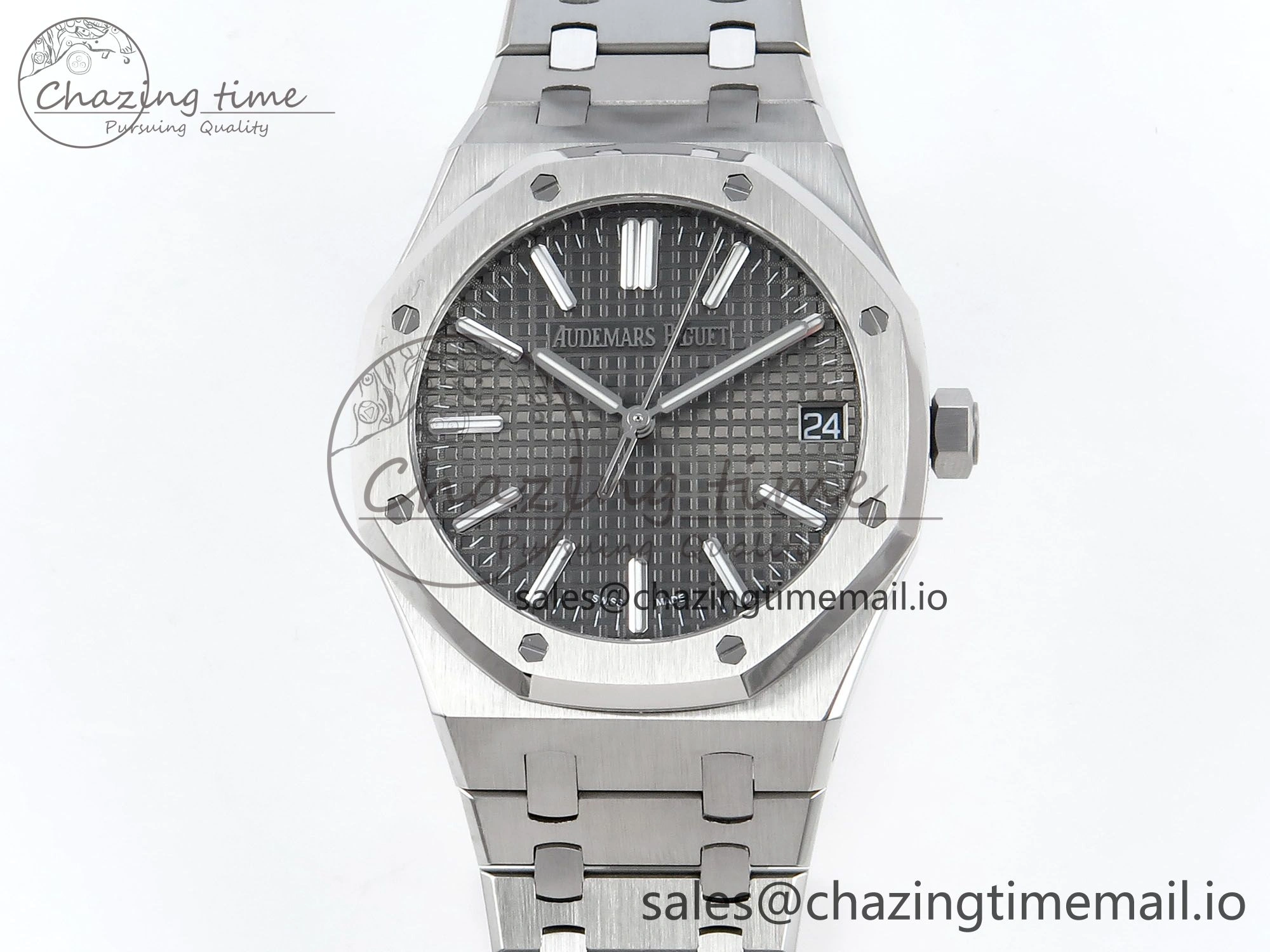 Royal Oak 15510 SS APSF 1:1 Best Edition Gray Dial on SS Bracelet SA4302 Super Clone V2 (SW Dial) UrbanStyle 4289
