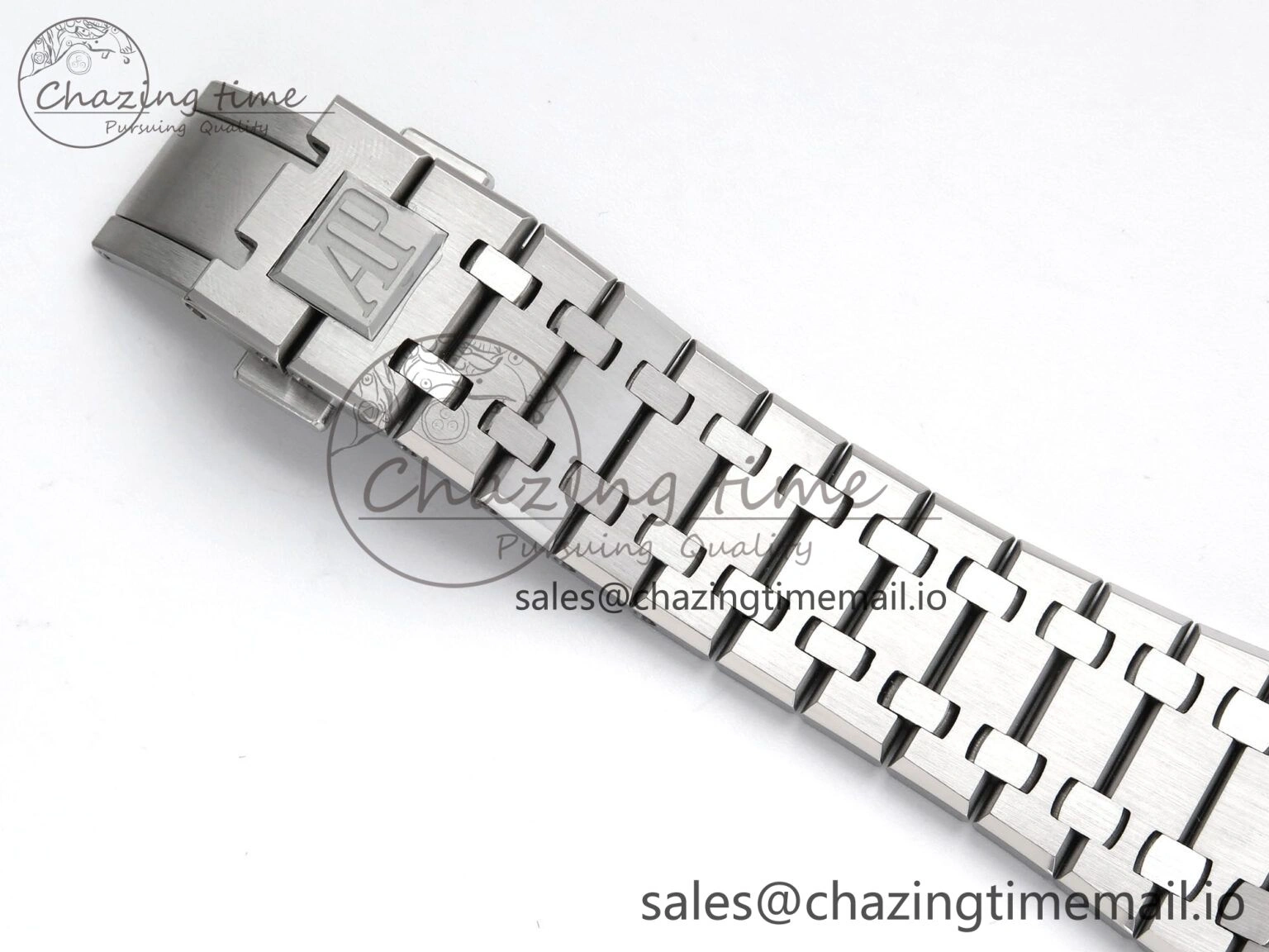 Royal Oak 15510 SS APSF 1:1 Best Edition Green Dial on SS Bracelet SA4302 Super Clone V2 (SW Dial) HighPerformance 4297