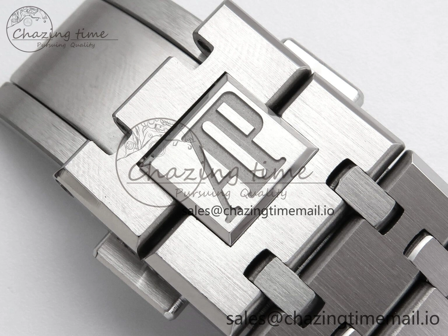 Royal Oak 15510 SS APSF 1:1 Best Edition Green Dial on SS Bracelet SA4302 Super Clone V2 (SW Dial) HighPerformance 4297