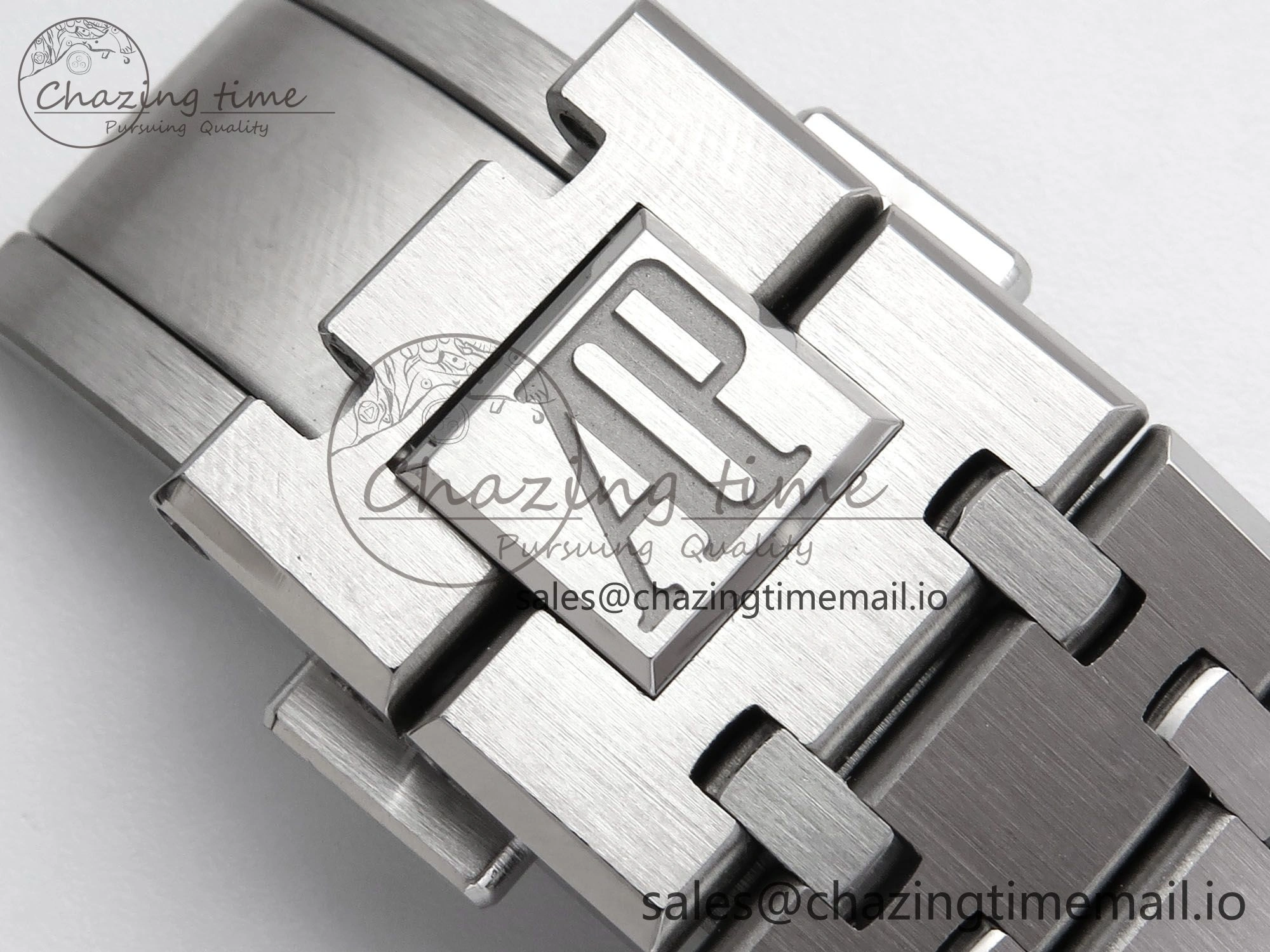 Royal Oak 15510 SS APSF 1:1 Best Edition Green Dial on SS Bracelet SA4302 Super Clone V2 (SW Dial) HighPerformance 4297