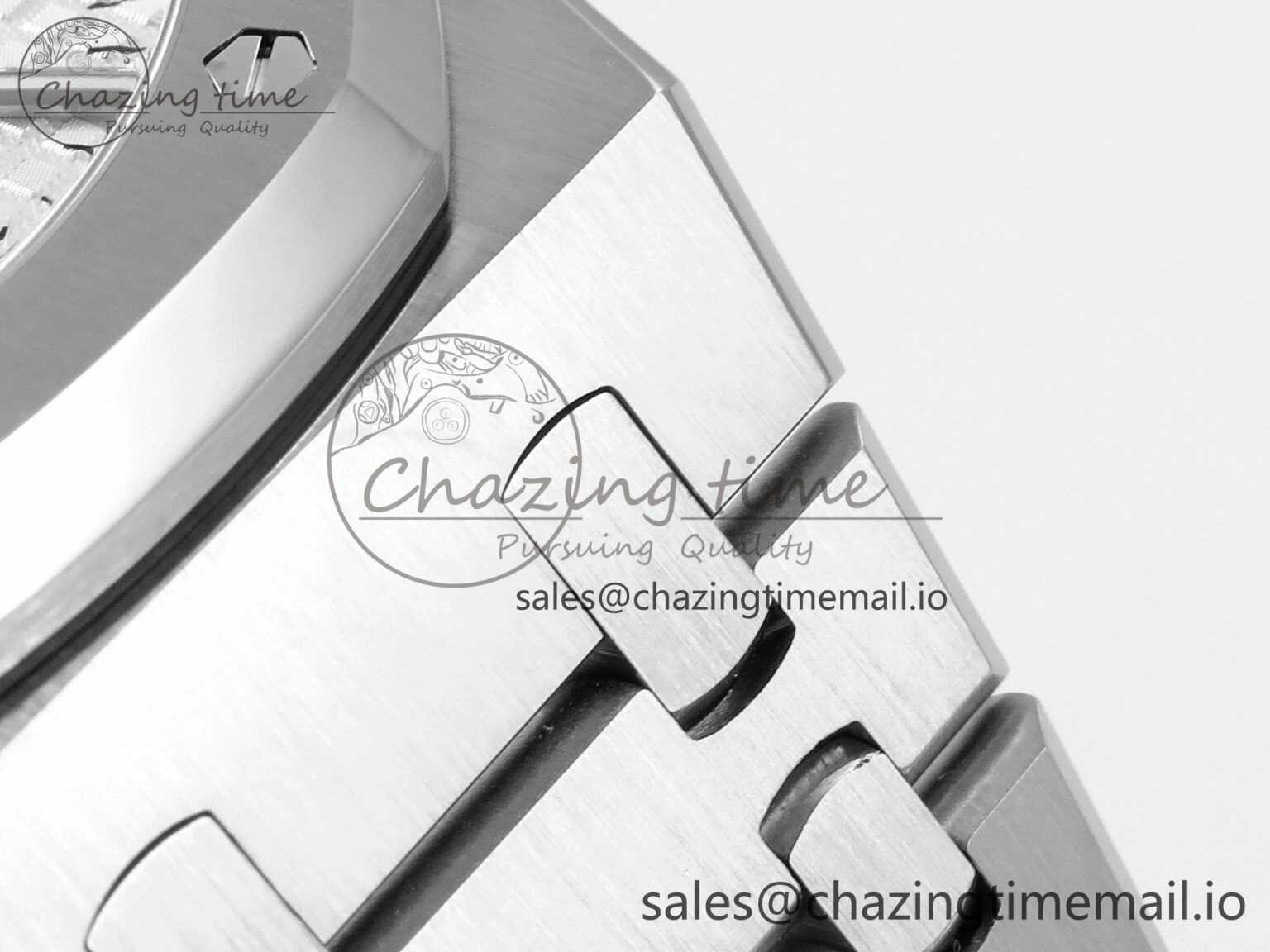 Royal Oak 15510 SS APSF 1:1 Best Edition White Dial on SS Bracelet SA4302 Super Clone V2 (SW Dial) MoistureWicking 4287