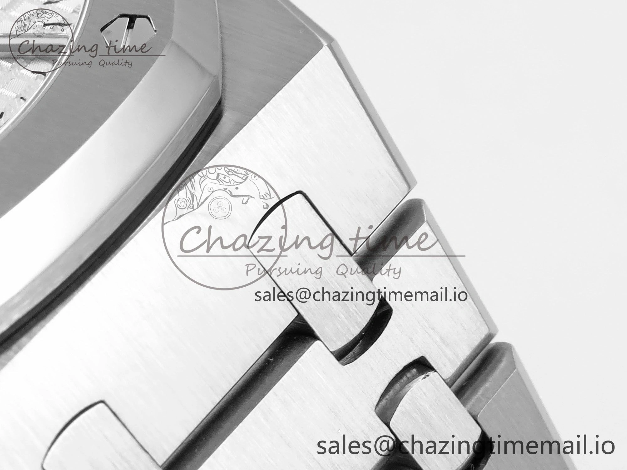 Royal Oak 15510 SS APSF 1:1 Best Edition White Dial on SS Bracelet SA4302 Super Clone V2 (SW Dial) MoistureWicking 4287